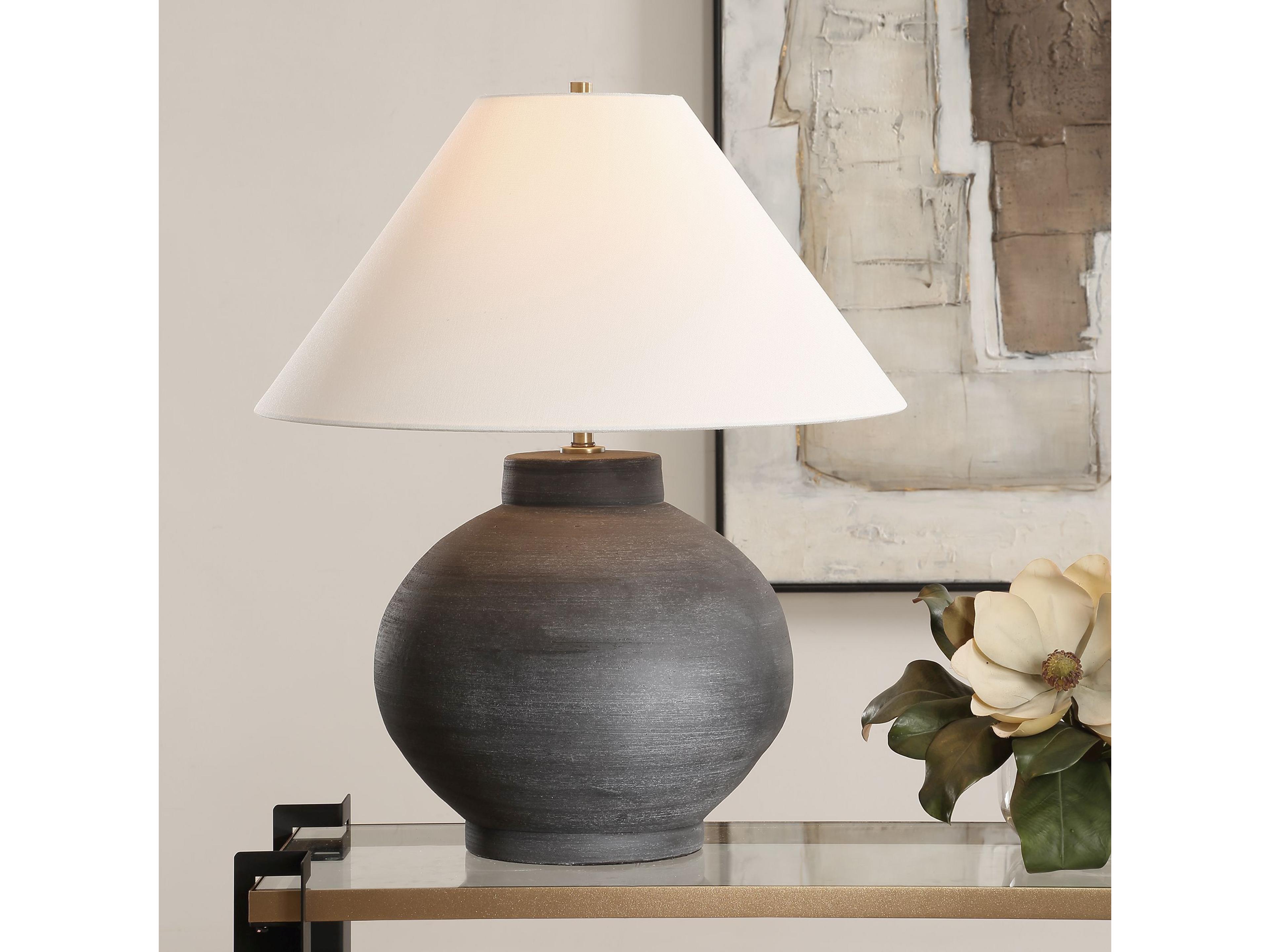 Uttermost Tramore Rustic Charcoal Black Buffet Lamp