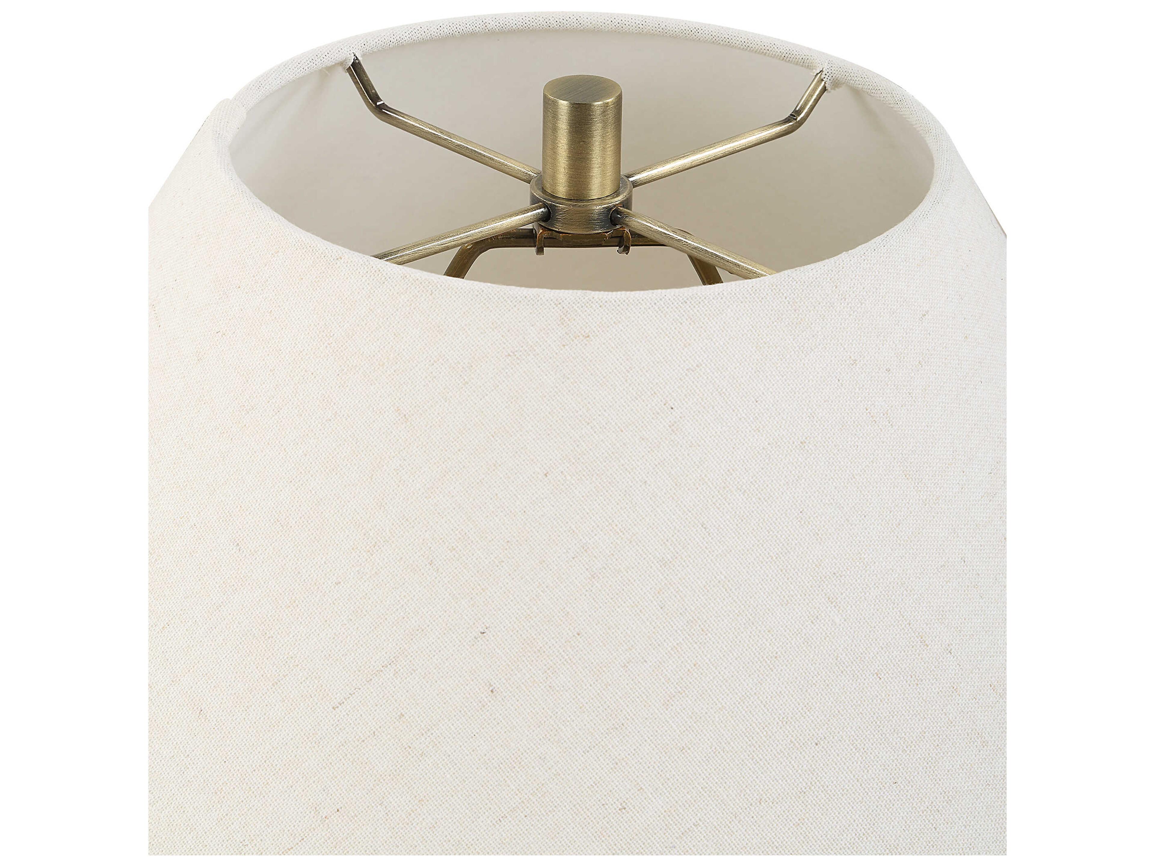 Uttermost Sayre Dark Brown Round Hardback Table Lamp