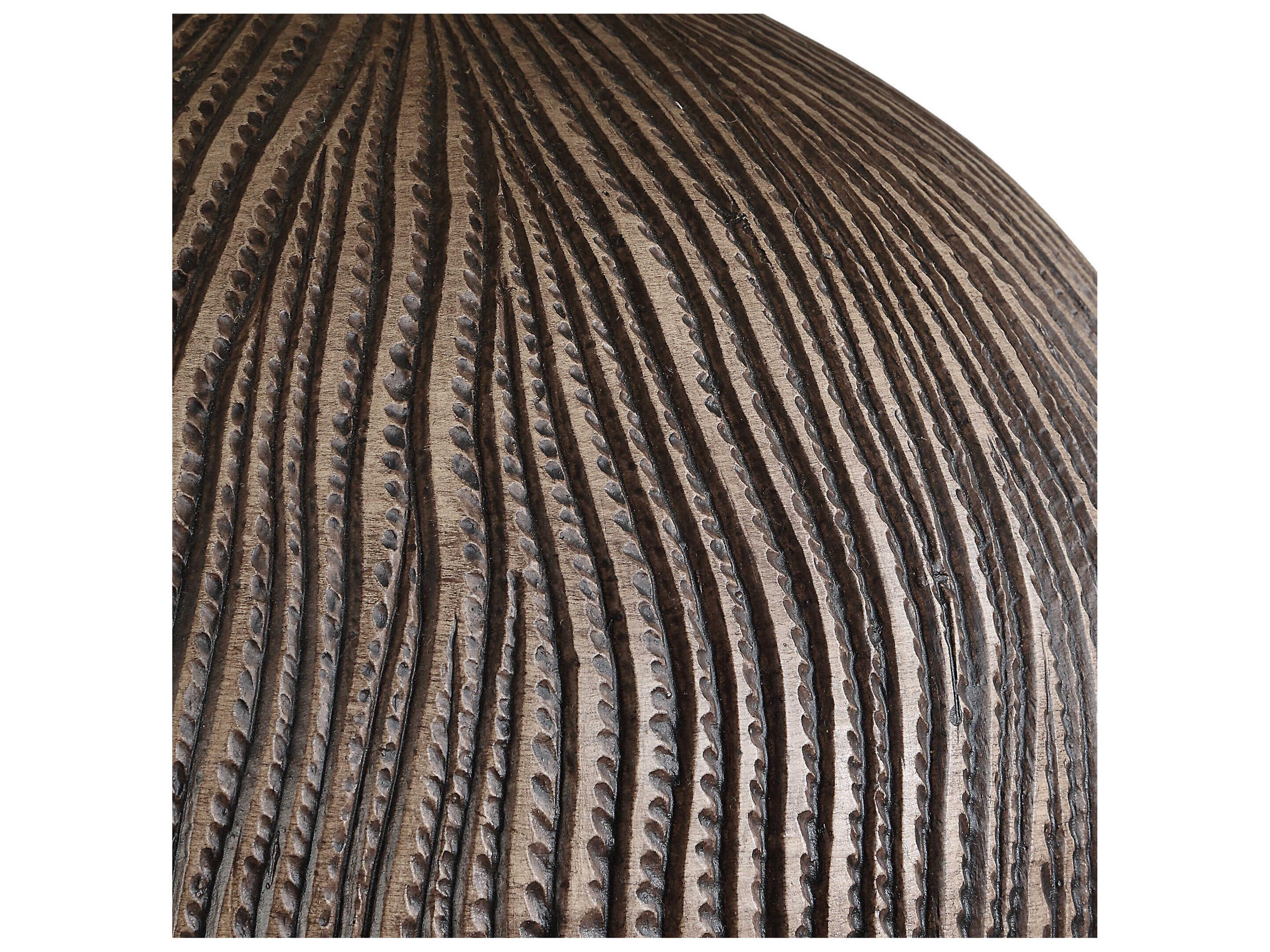 Uttermost Sayre Dark Brown Round Hardback Table Lamp