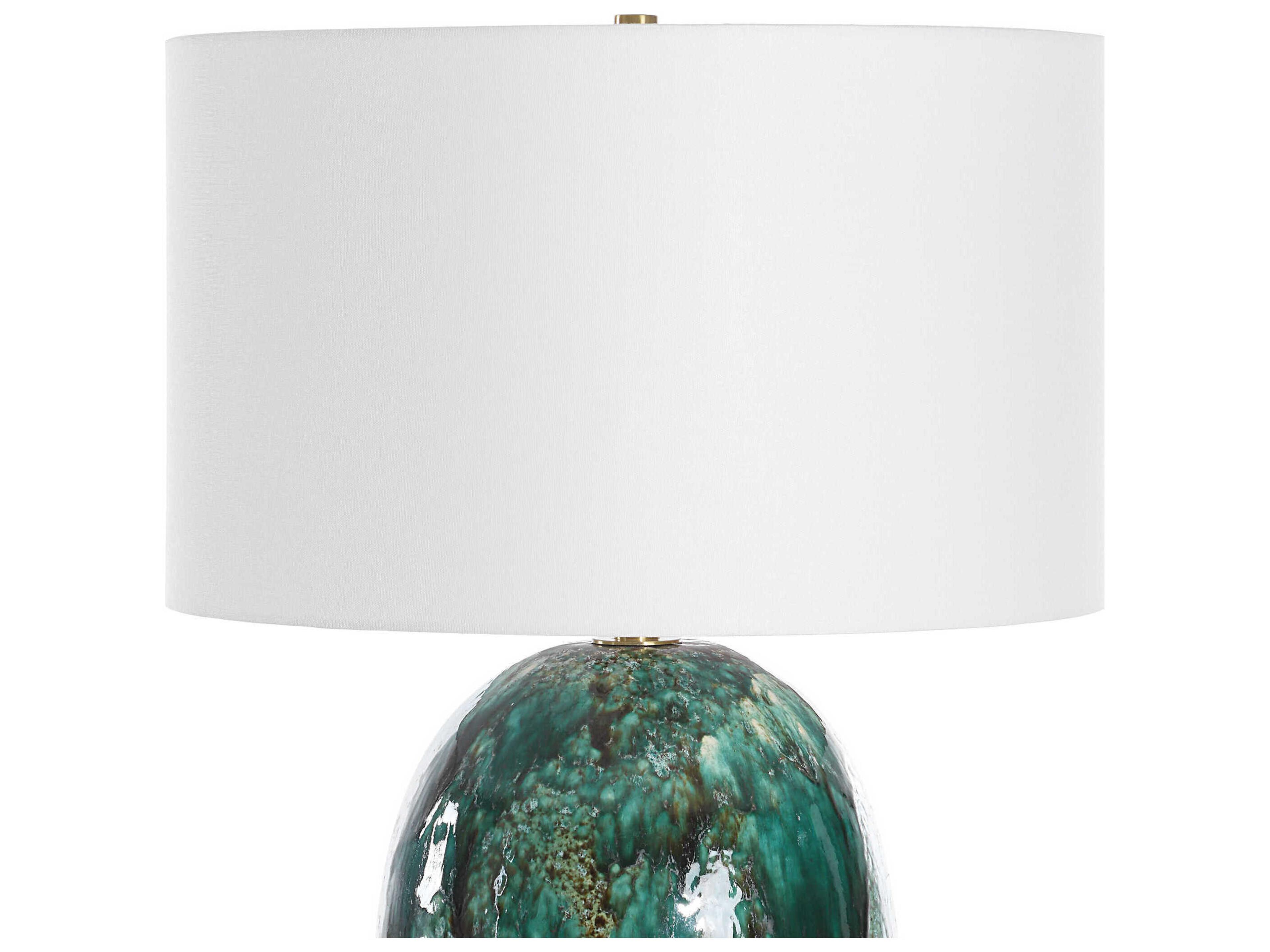 Uttermost Ceralene Emerald Green Buffet Lamp