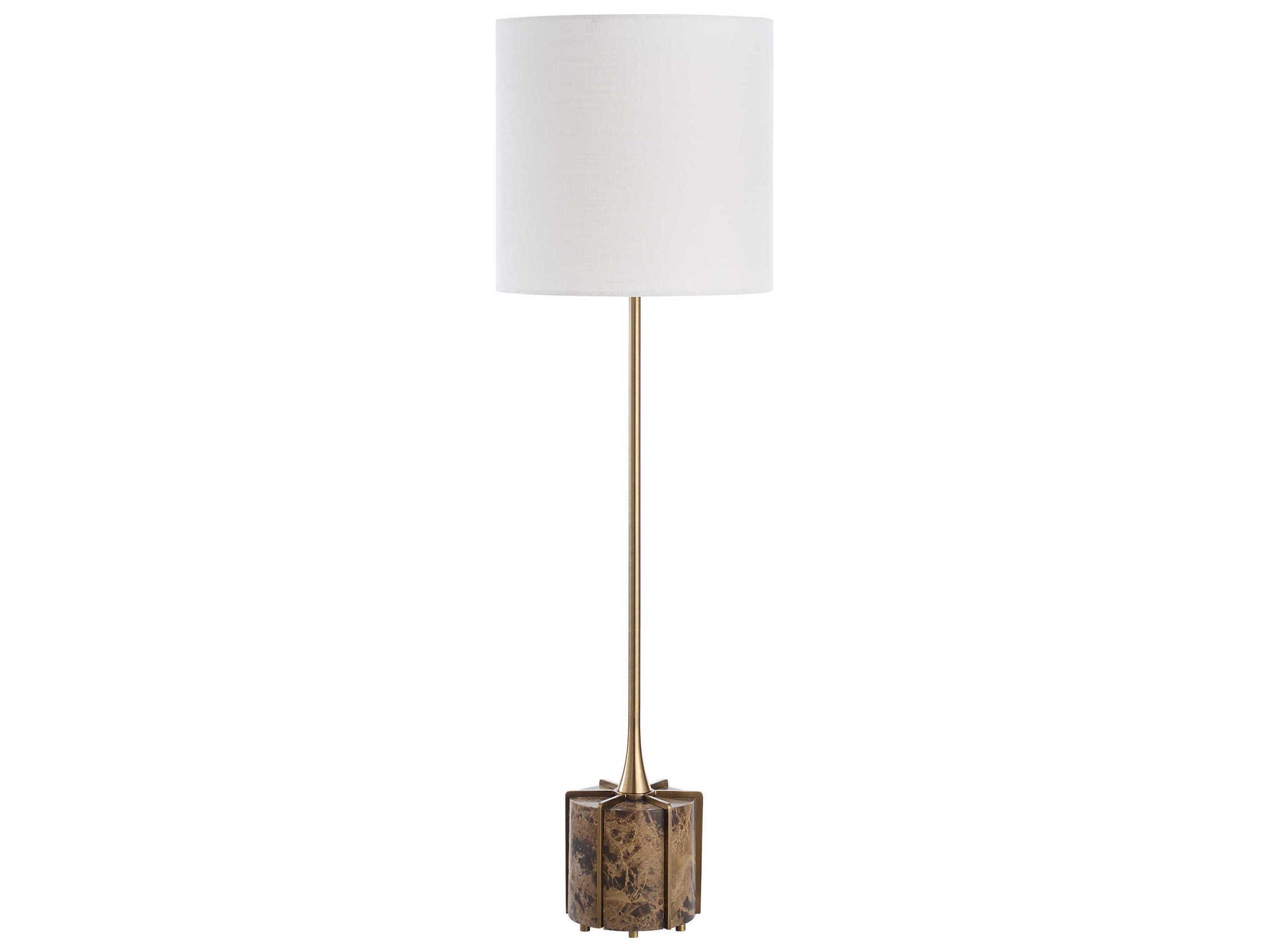 Uttermost Britwell Dark Brown White Buffet Lamp