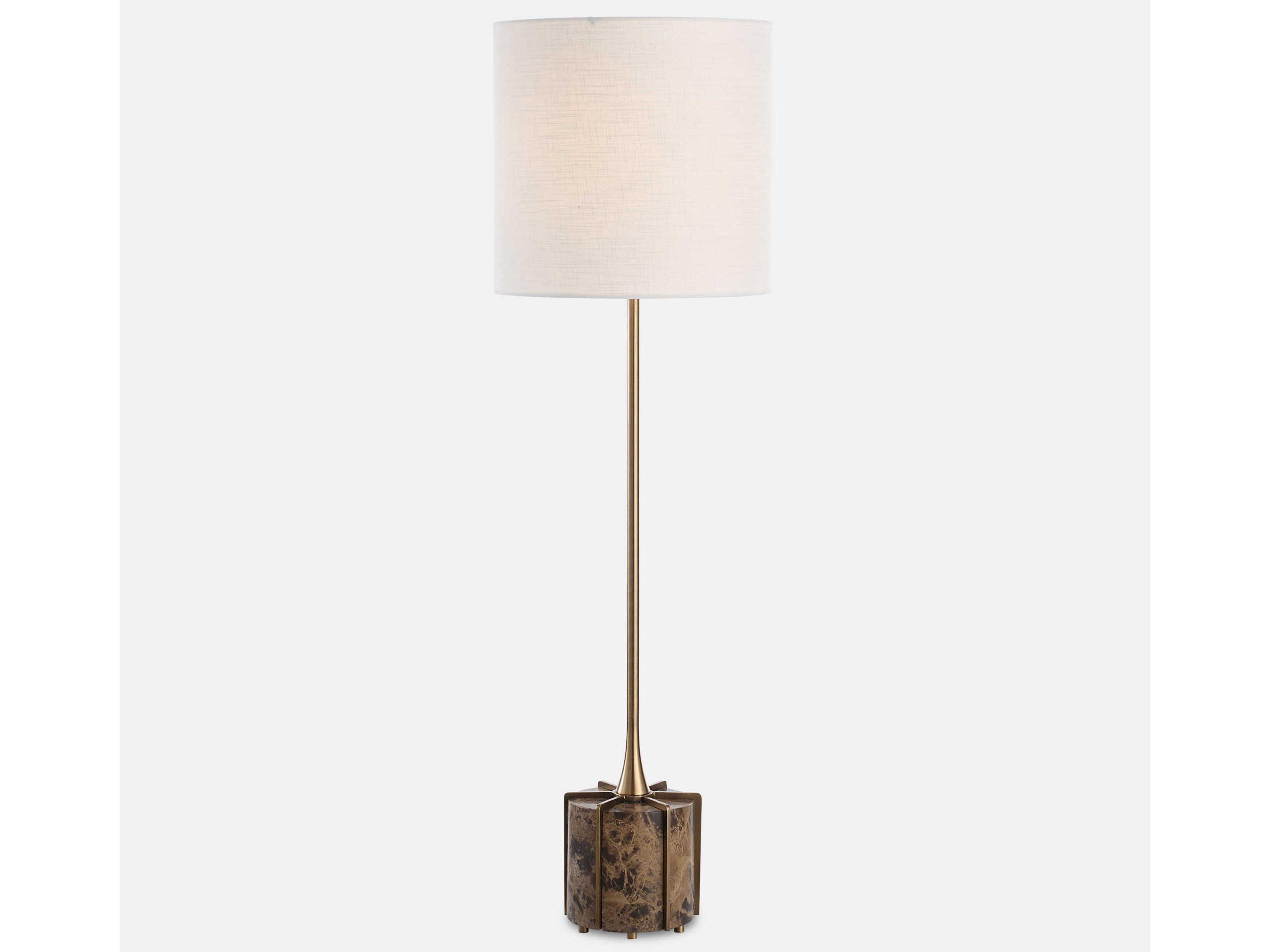 Uttermost Britwell Dark Brown White Buffet Lamp