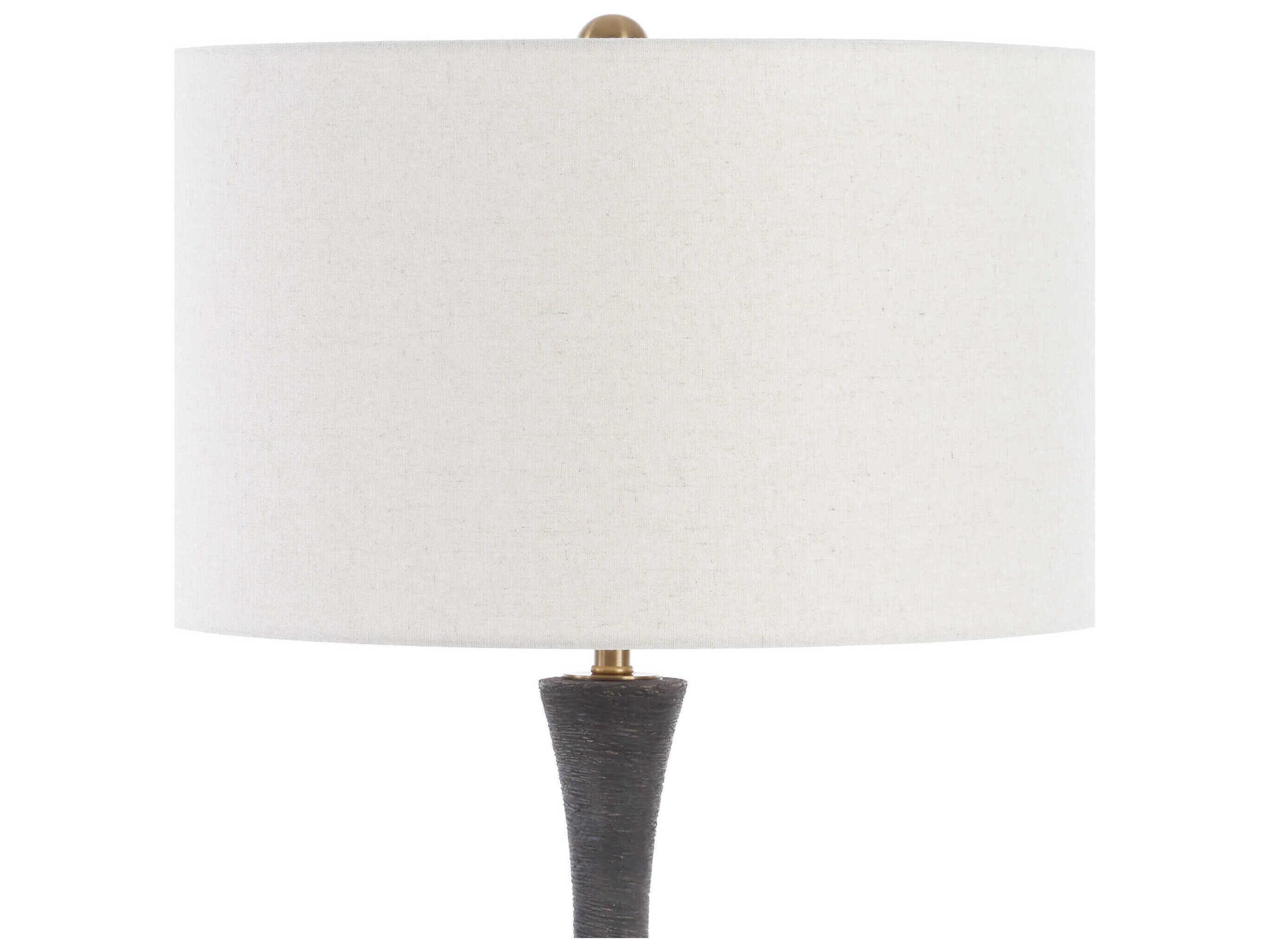 Uttermost Helston Dark Charcoal Black Buffet Lamp