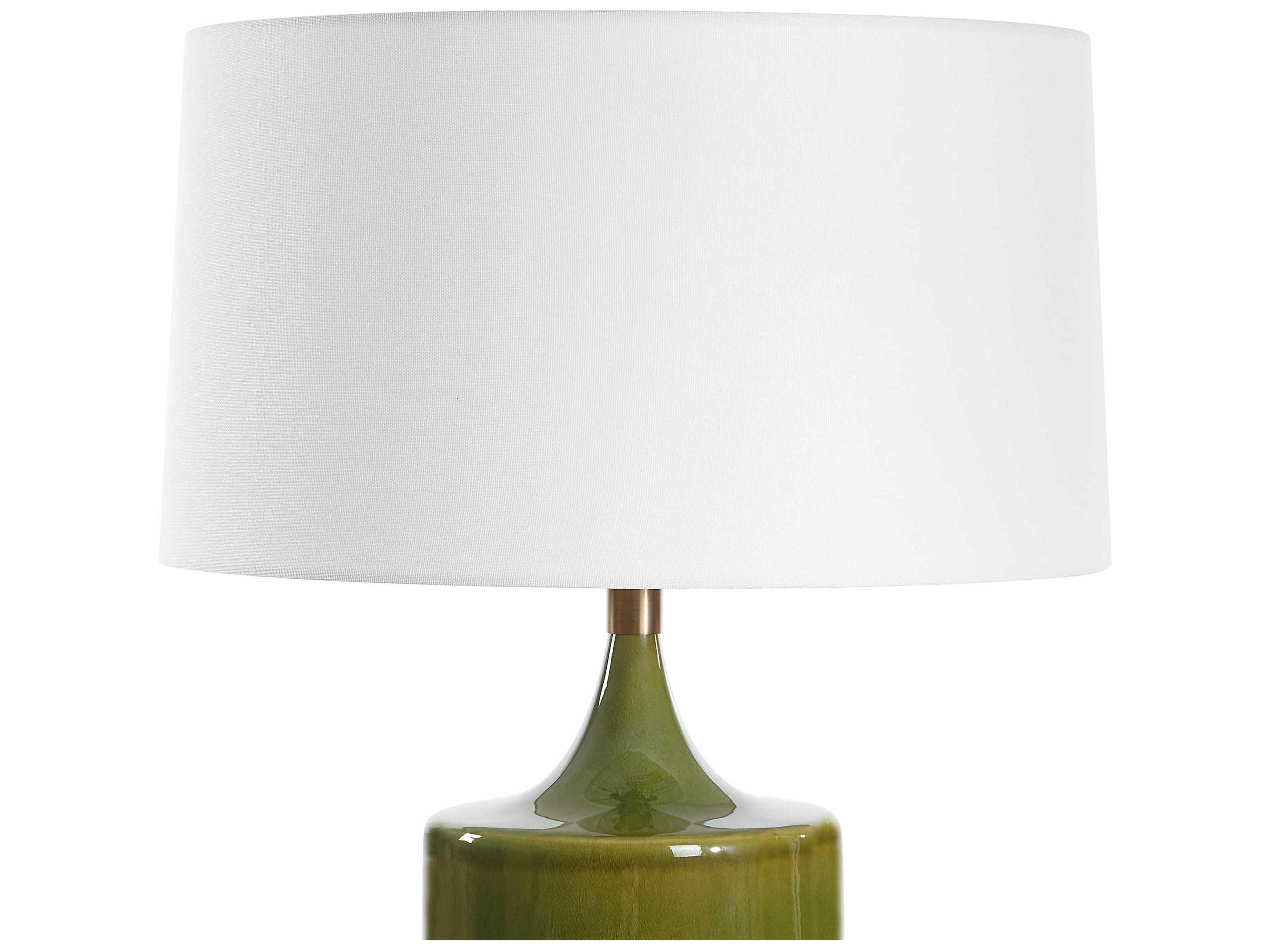Uttermost Adela Crackled Moss Green Buffet Lamp