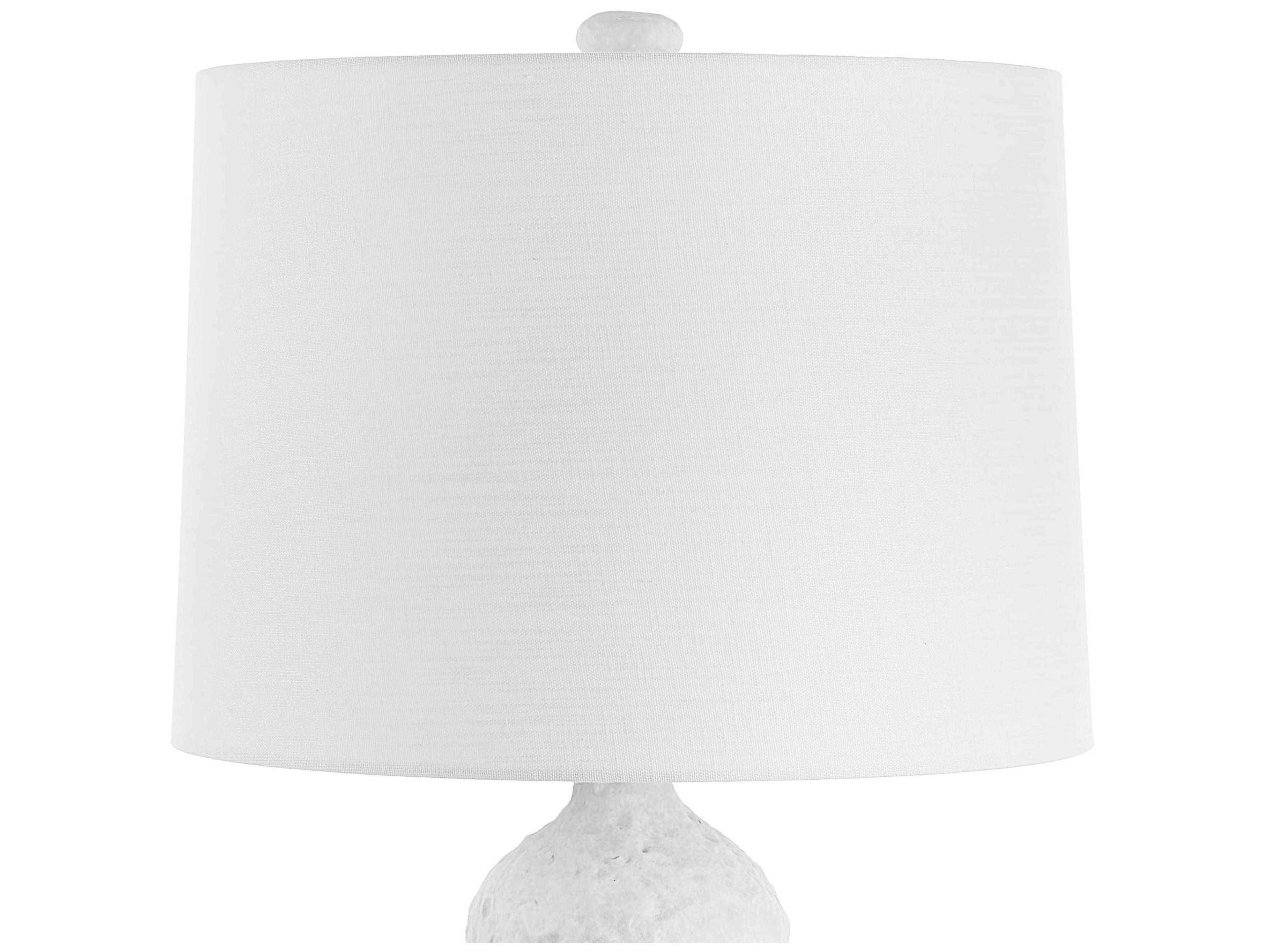 Uttermost Sonata Stone Ivory White Buffet Lamp