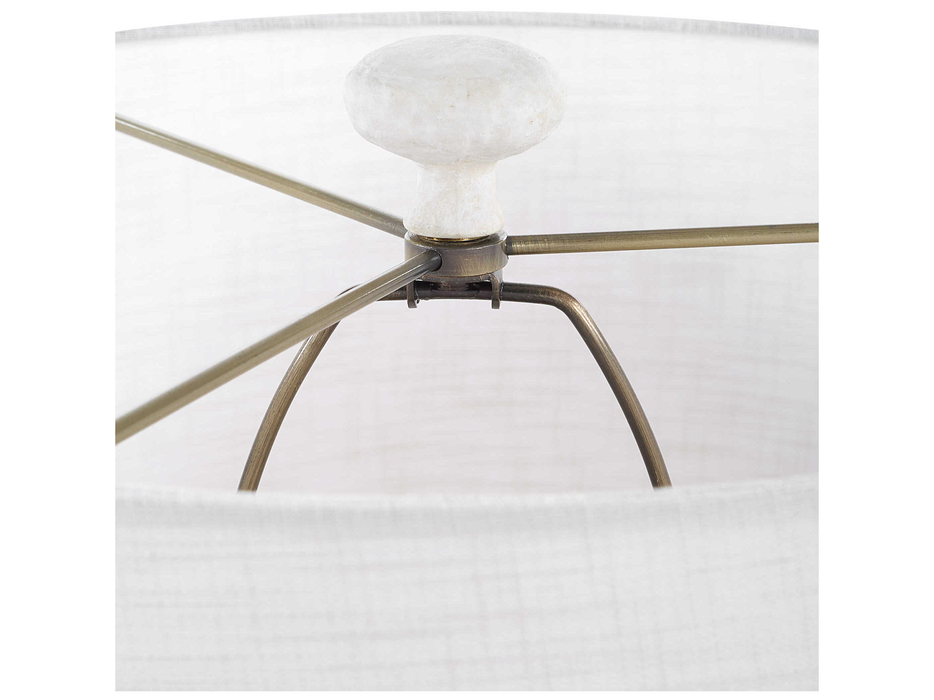 Uttermost Sonata Stone Ivory White Buffet Lamp