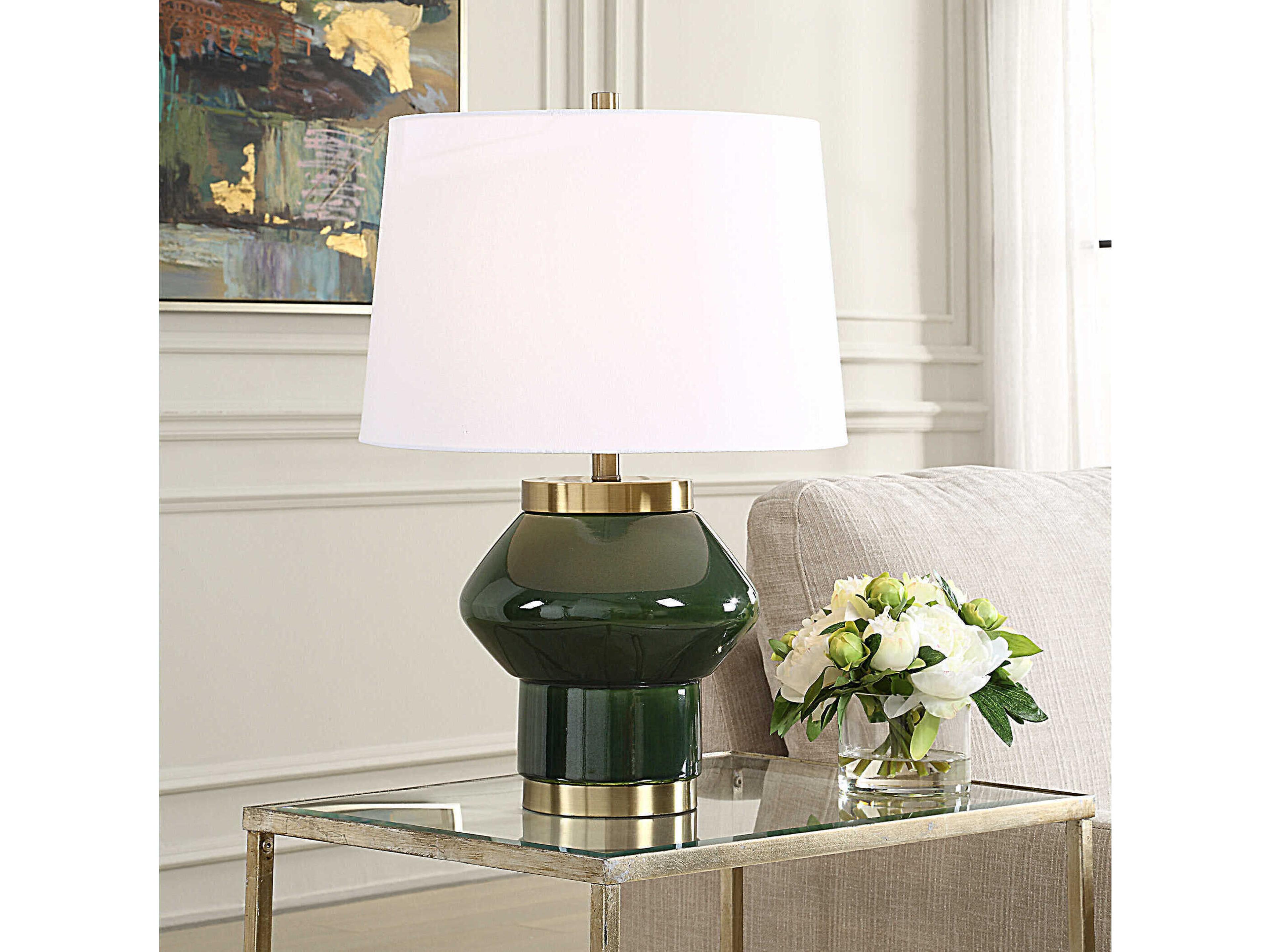 Uttermost Tayson Jade Green Buffet Lamp