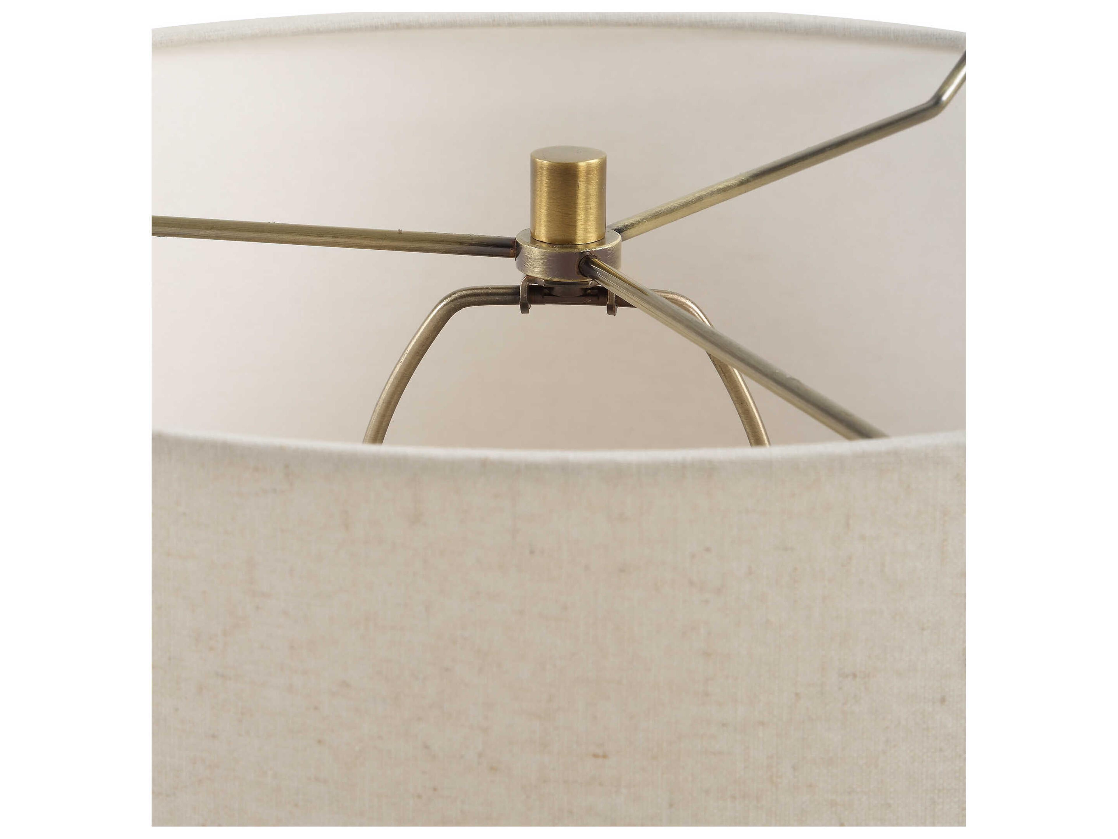 Uttermost Hemisphere Travertine Off White Buffet Lamp