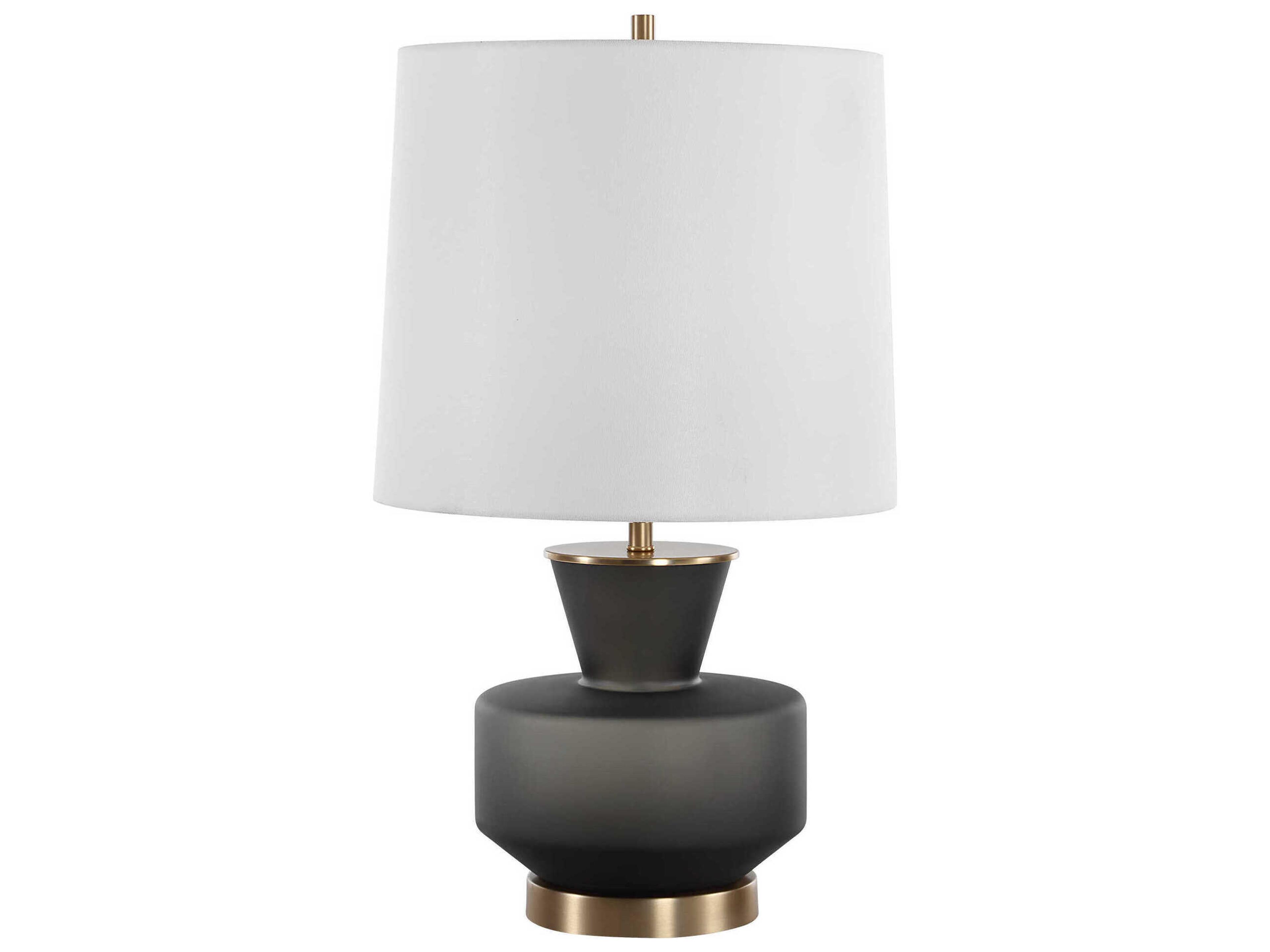 Uttermost Trentino Frosted Black Buffet Lamp