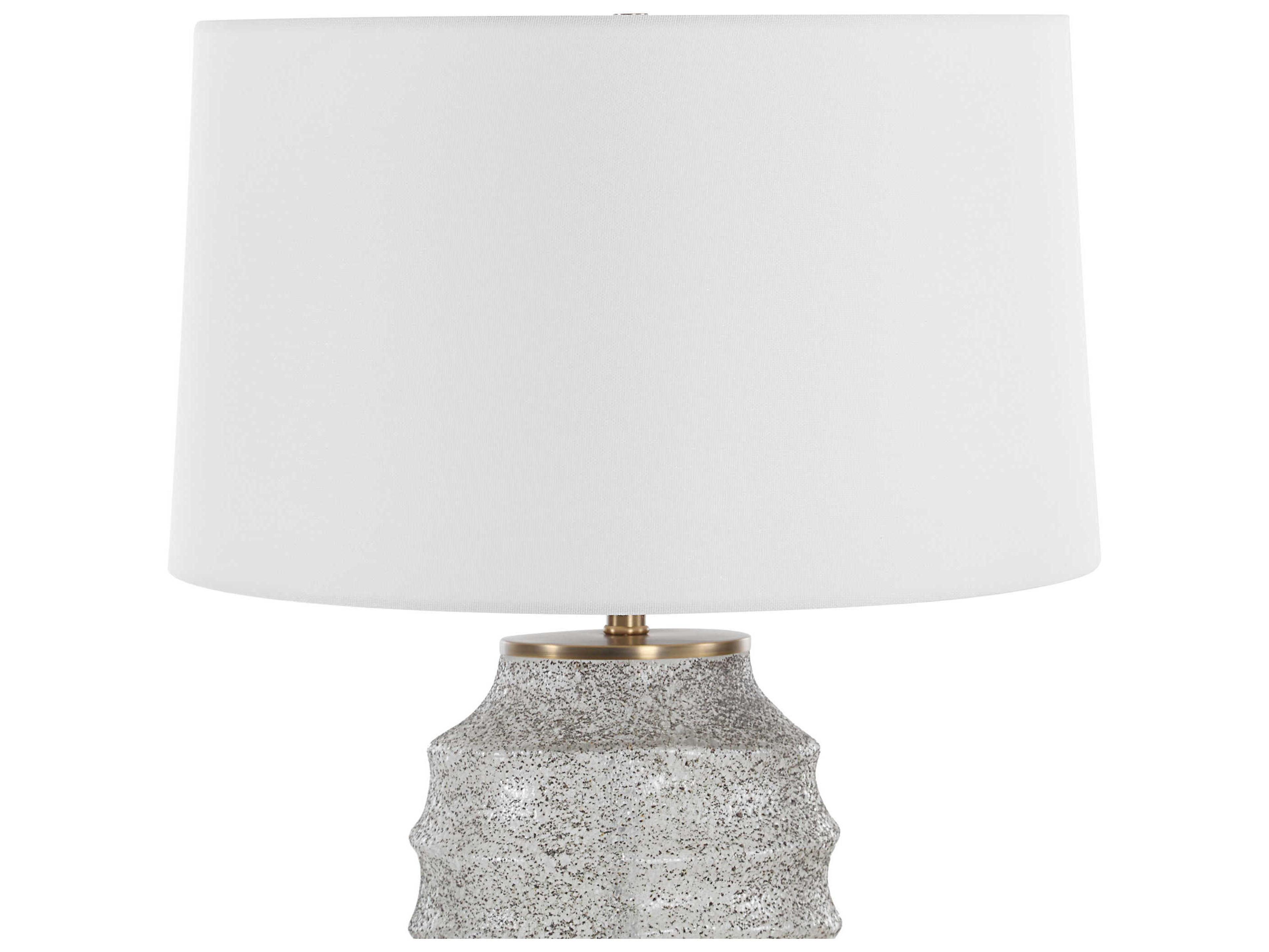 Uttermost Acosta Frosted White Gray Table Lamp
