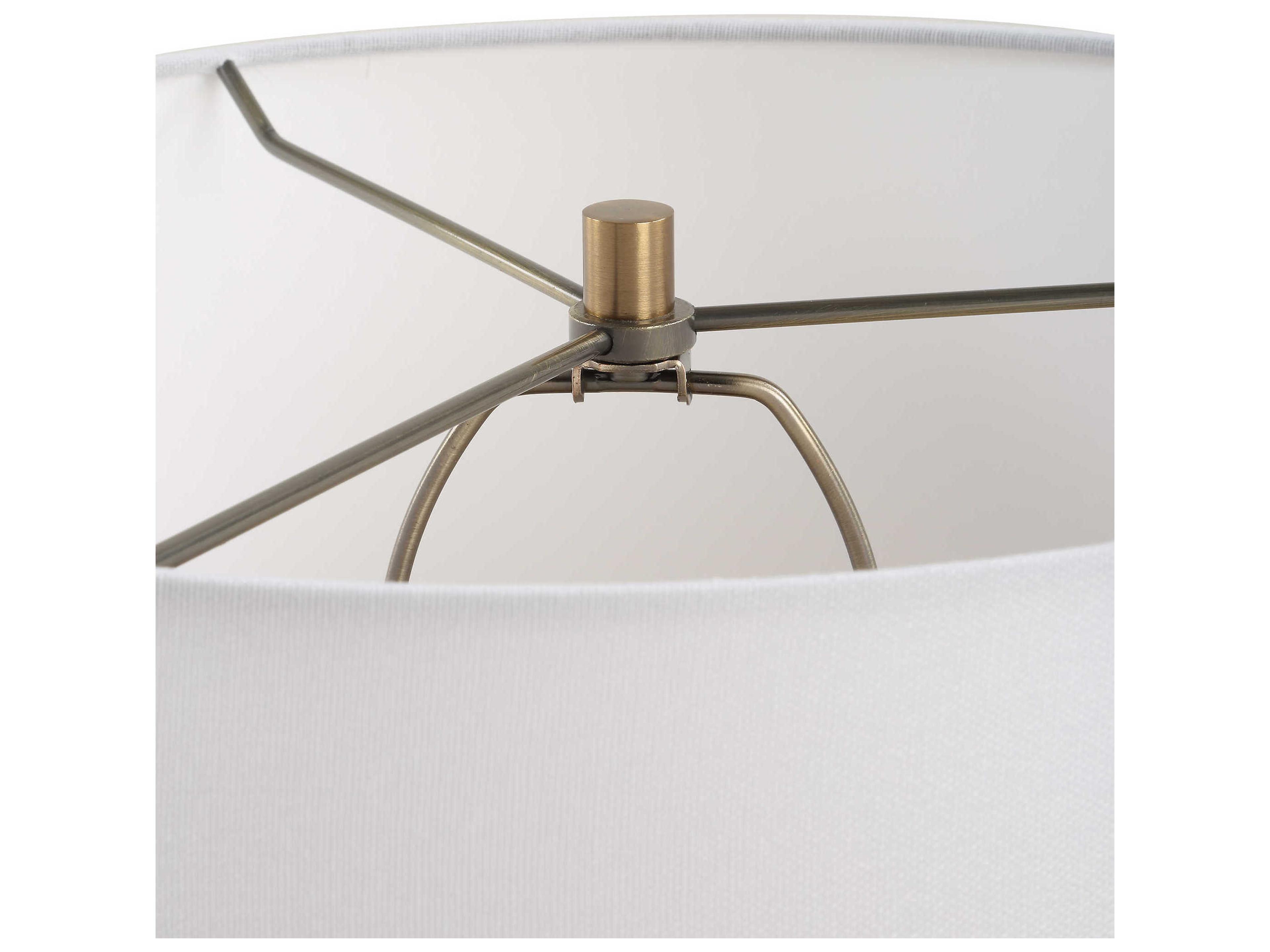 Uttermost Acosta Frosted White Gray Table Lamp