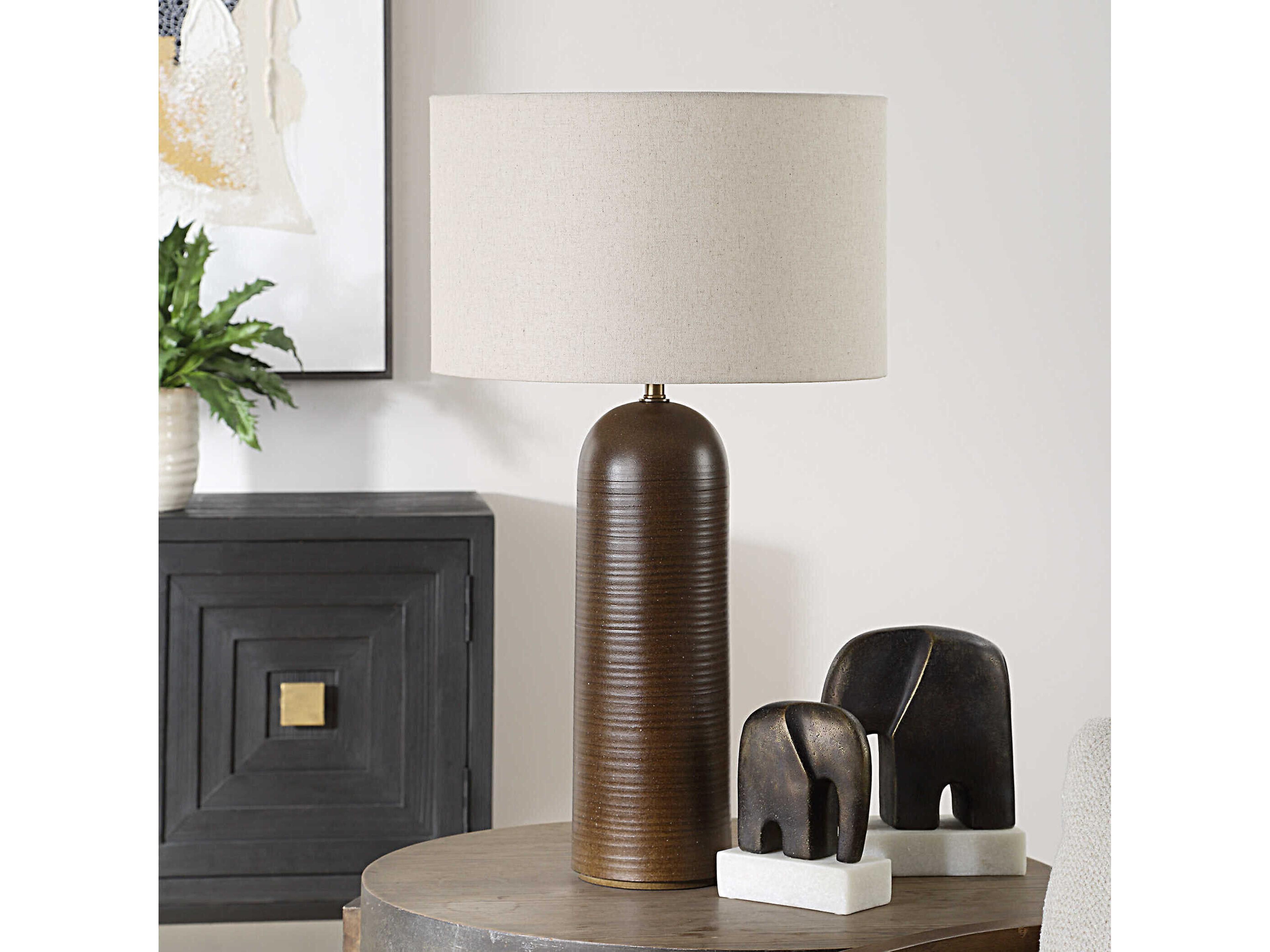 Uttermost Trexler Cocoa Brown Buffet Lamp