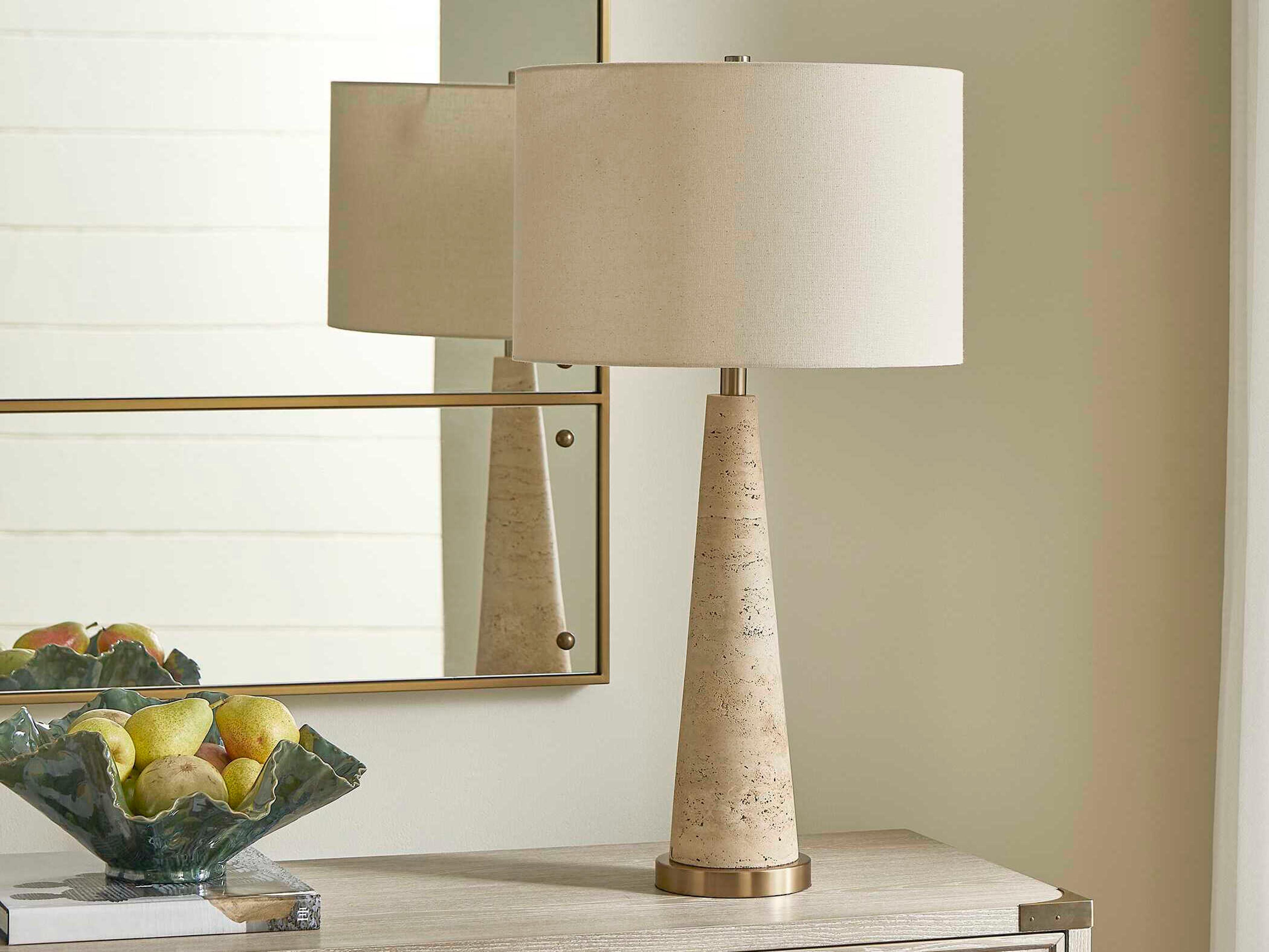 Uttermost Perkins Beige Brown Buffet Lamp