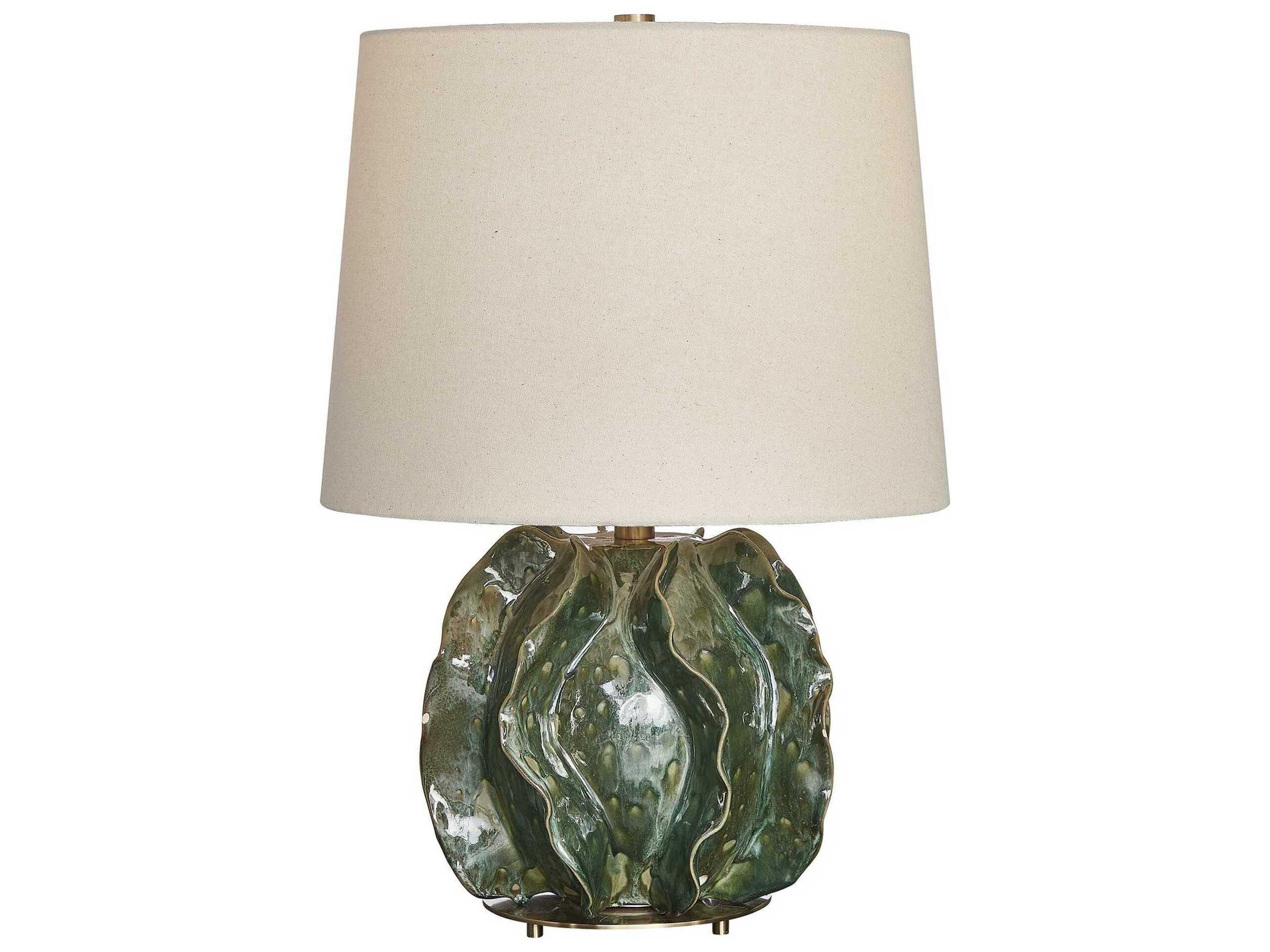 Uttermost Guinevere Distressed Green Table Lamp