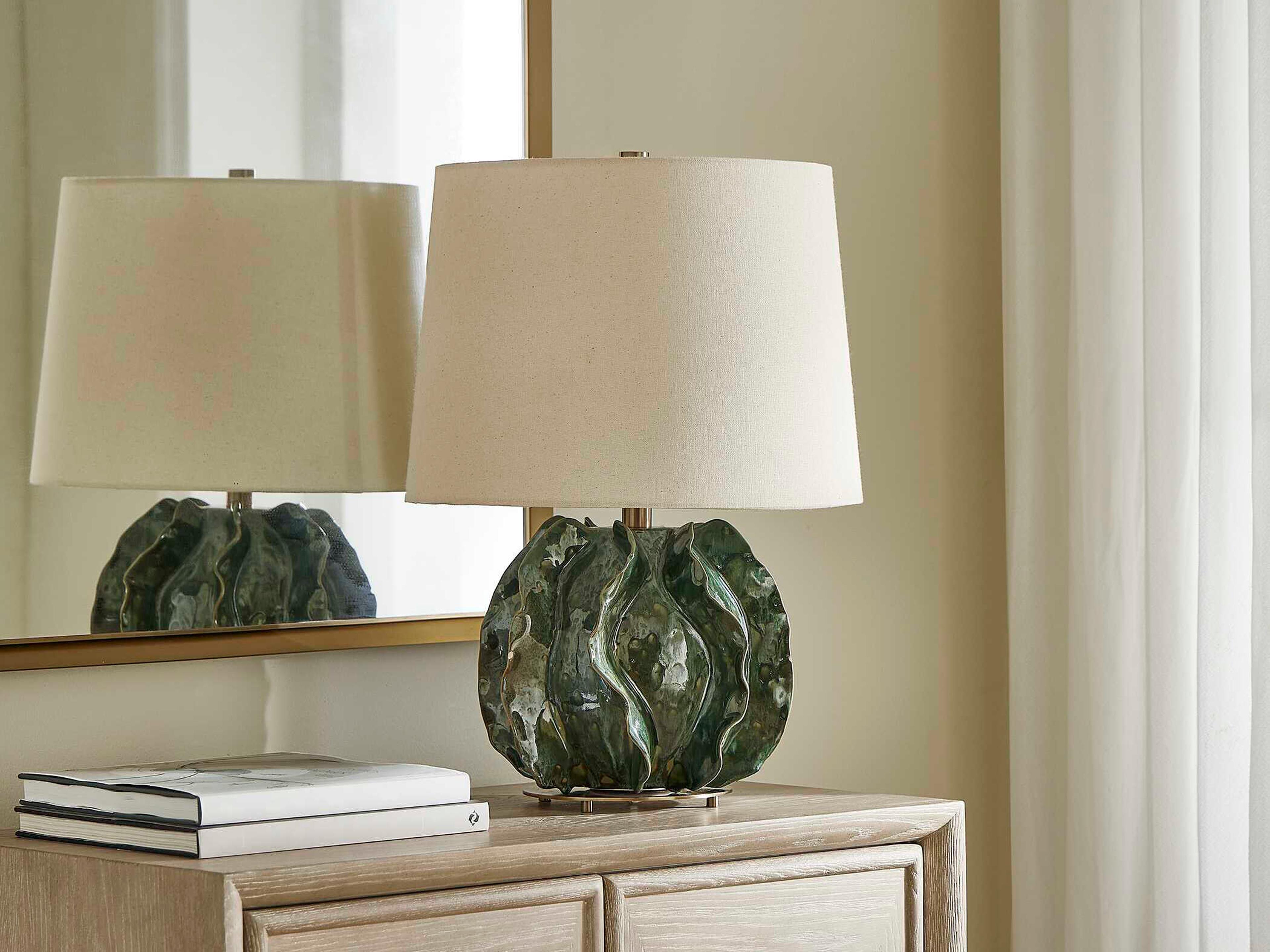 Uttermost Guinevere Distressed Green Table Lamp