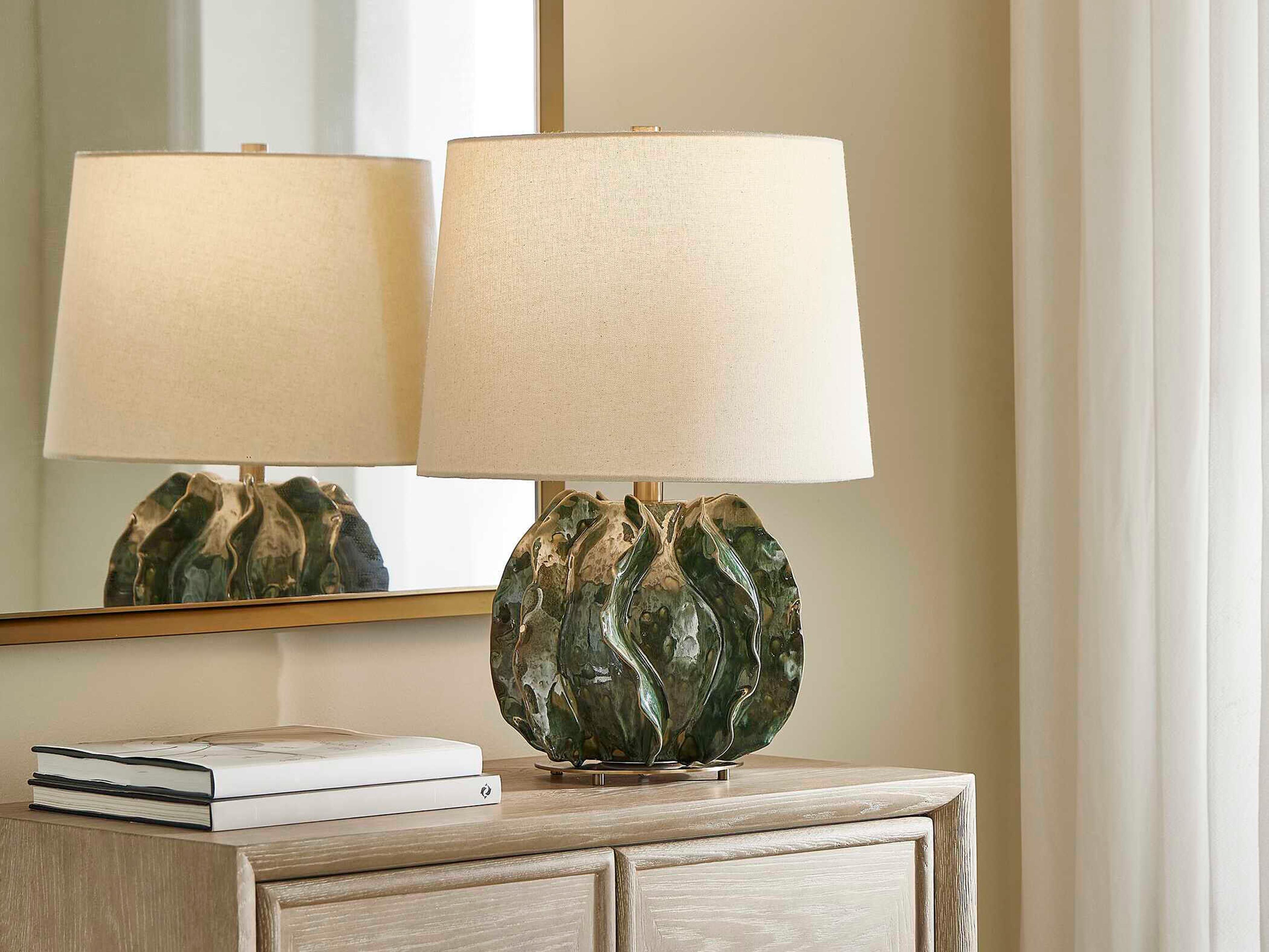 Uttermost Guinevere Distressed Green Table Lamp