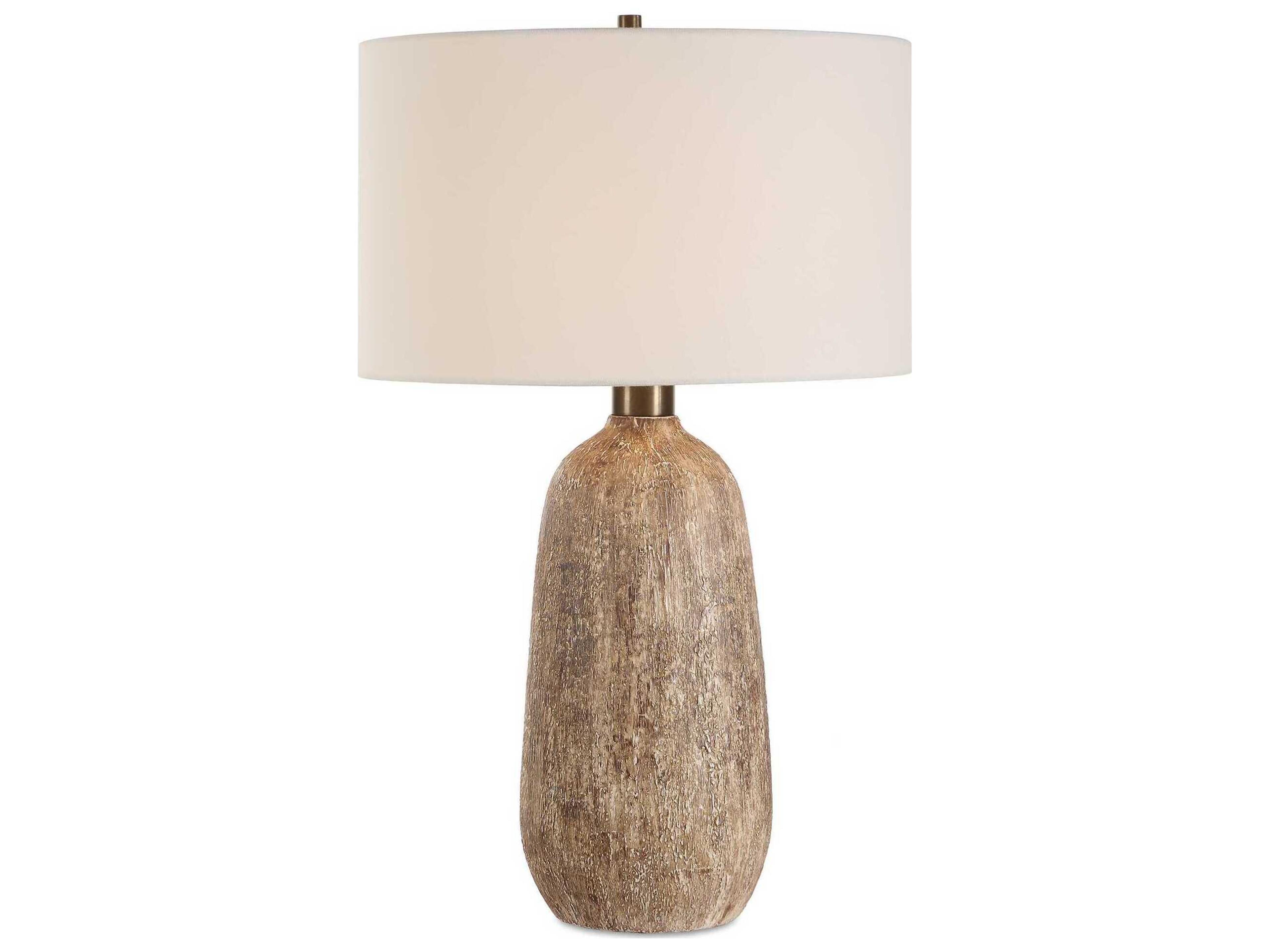 Uttermost Napier Bronze Brown Round Hardback Buffet Lamp