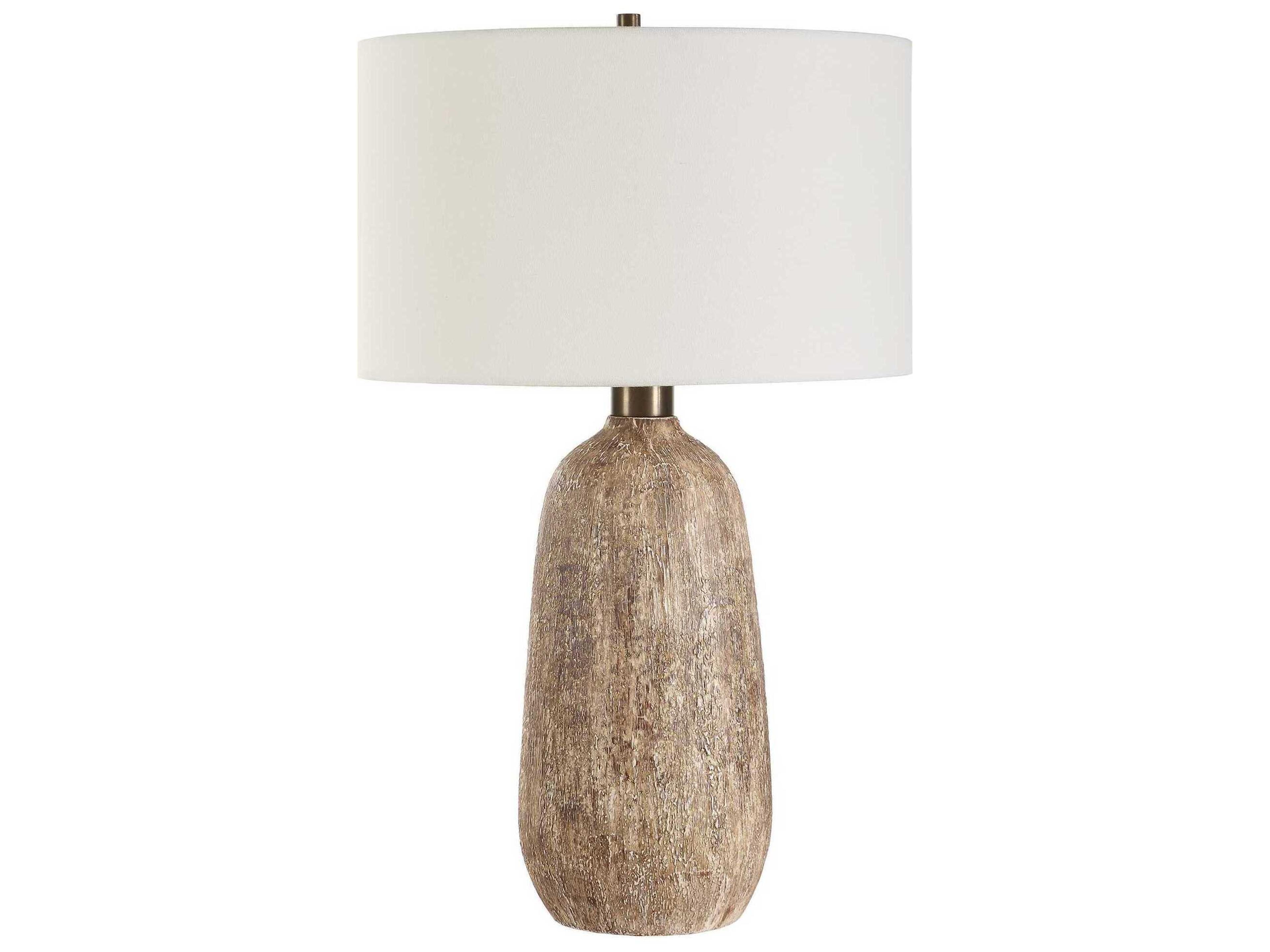 Uttermost Napier Bronze Brown Round Hardback Buffet Lamp