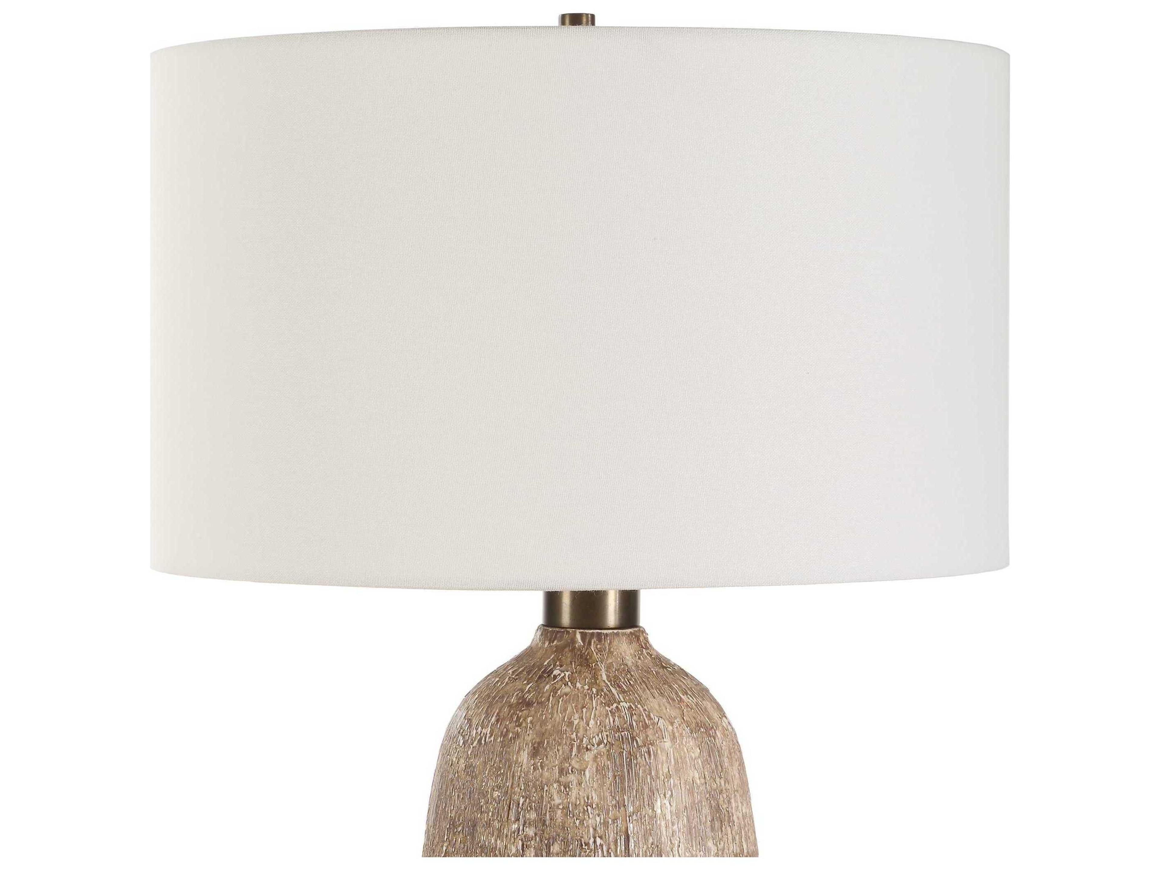 Uttermost Napier Bronze Brown Round Hardback Buffet Lamp