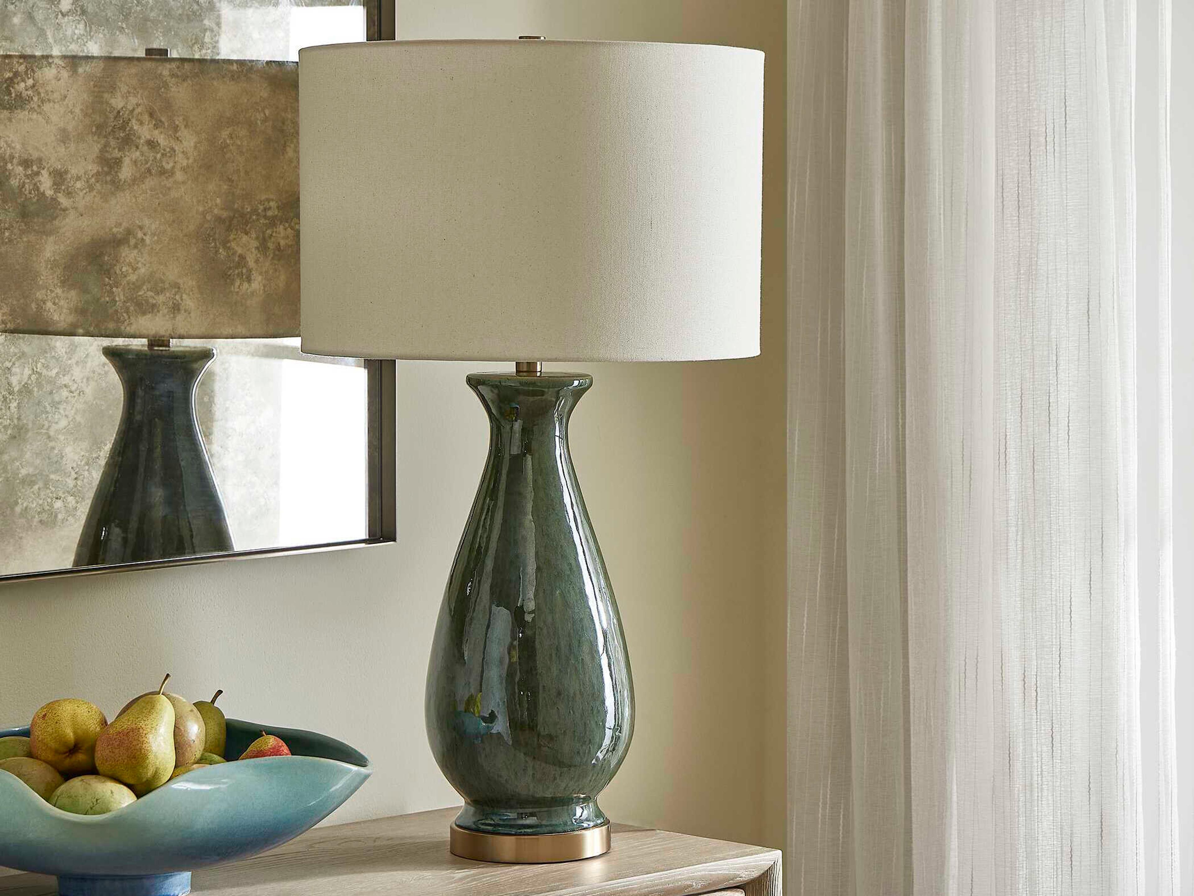 Uttermost Colestin Green Buffet Lamp