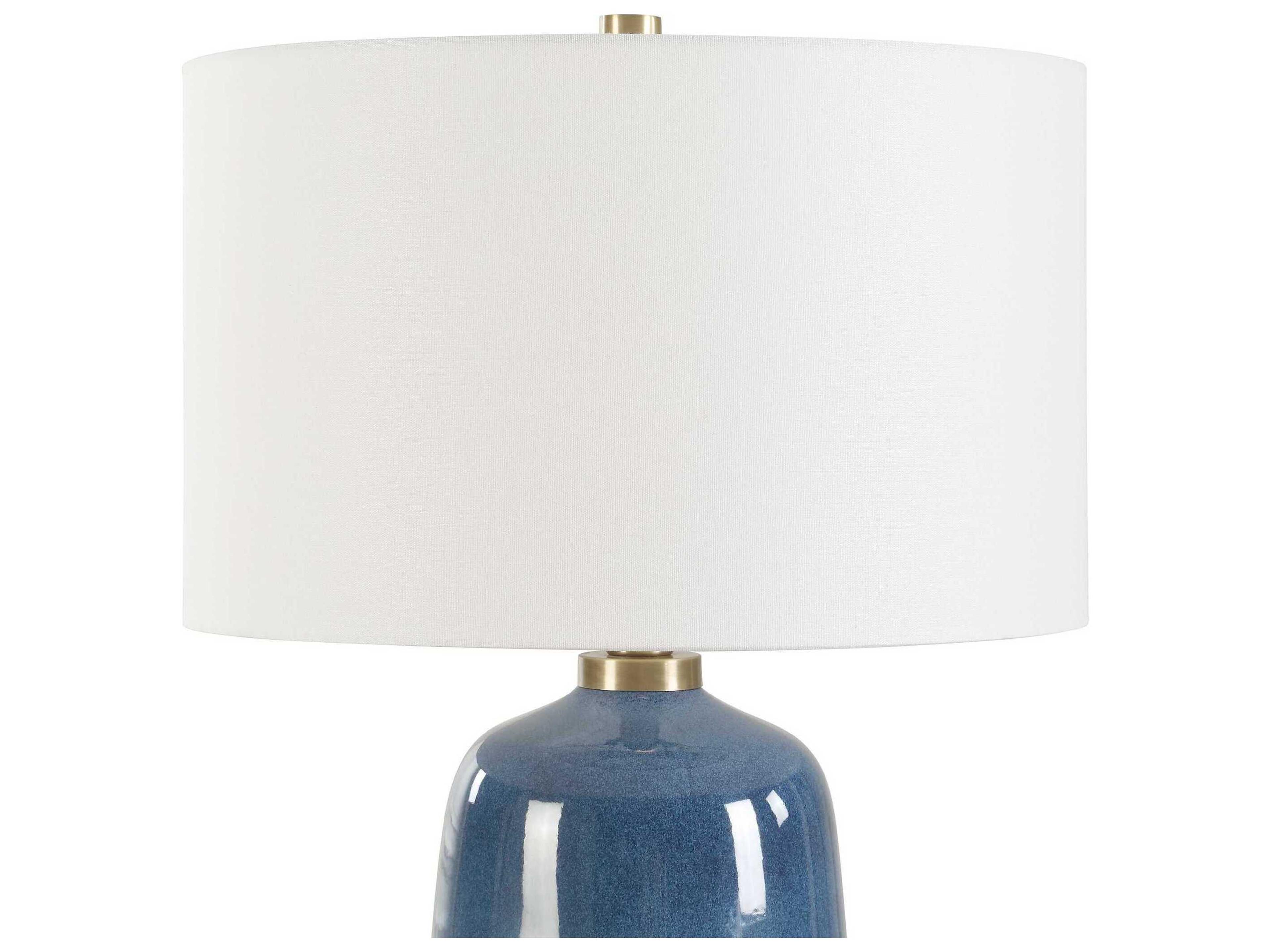 Uttermost Brae Deep Blue Drum Hardback Buffet Lamp