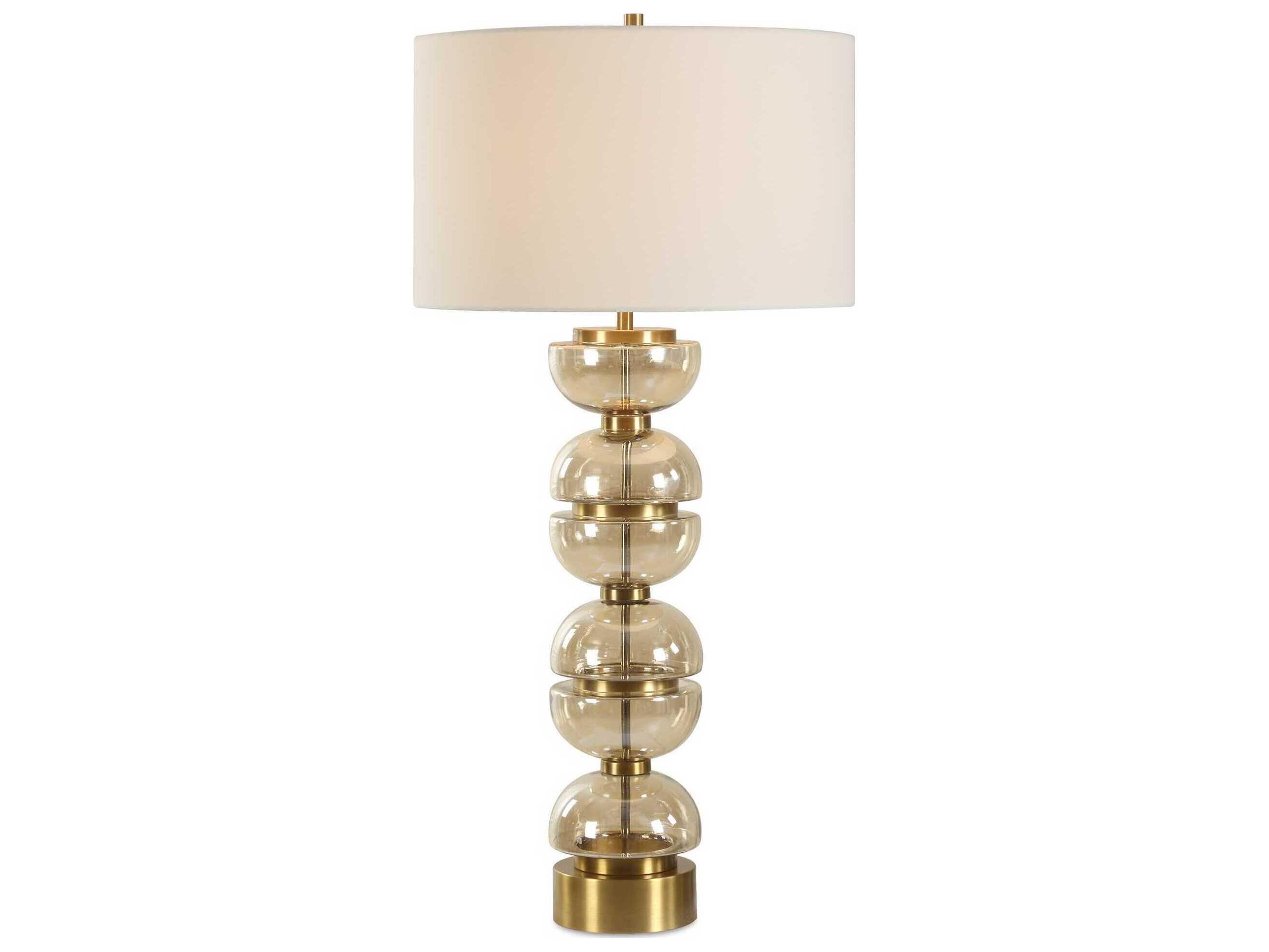 Uttermost Assemble Brass Round Drum Hardback Buffet Lamp