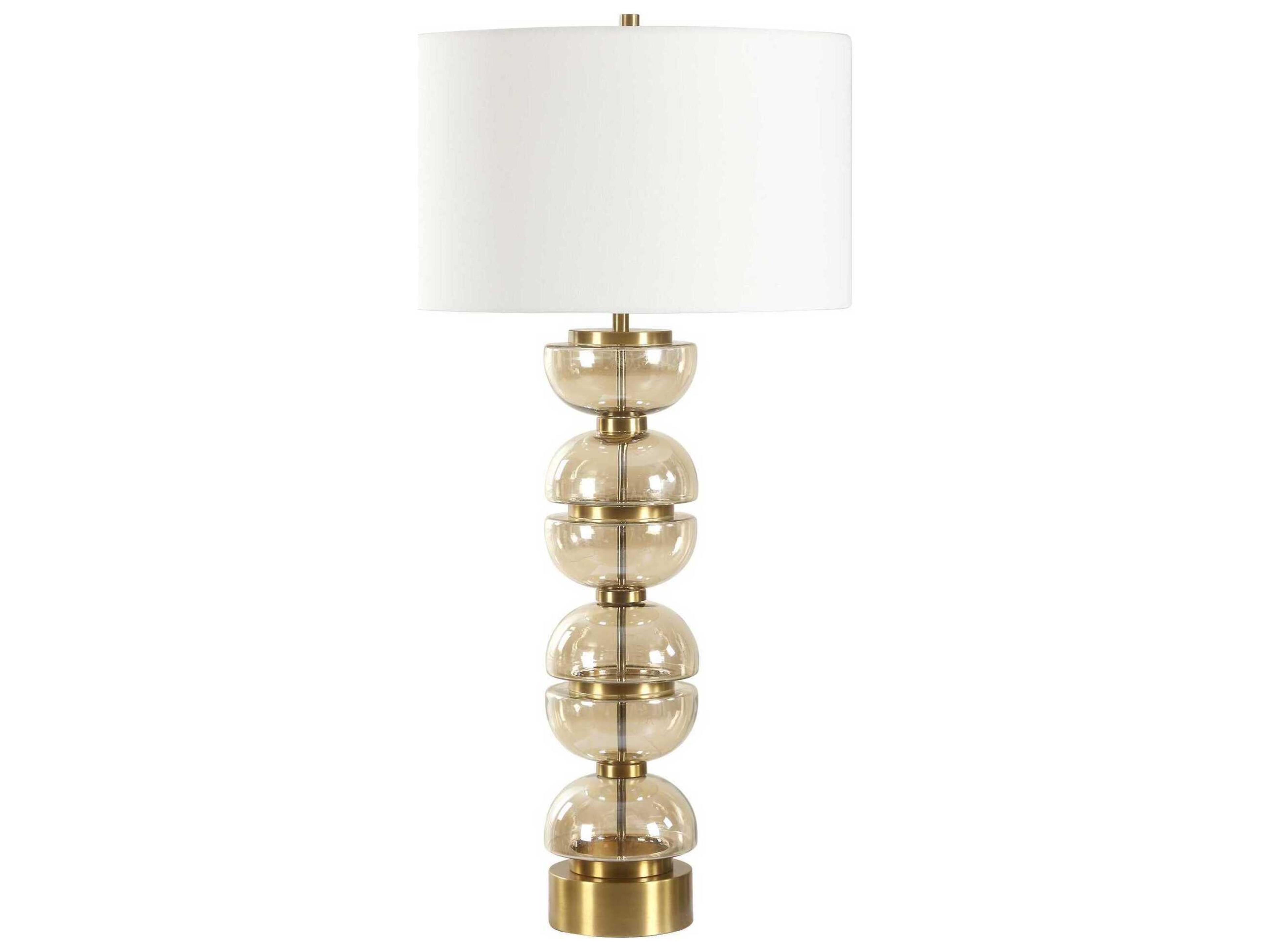 Uttermost Assemble Brass Round Drum Hardback Buffet Lamp