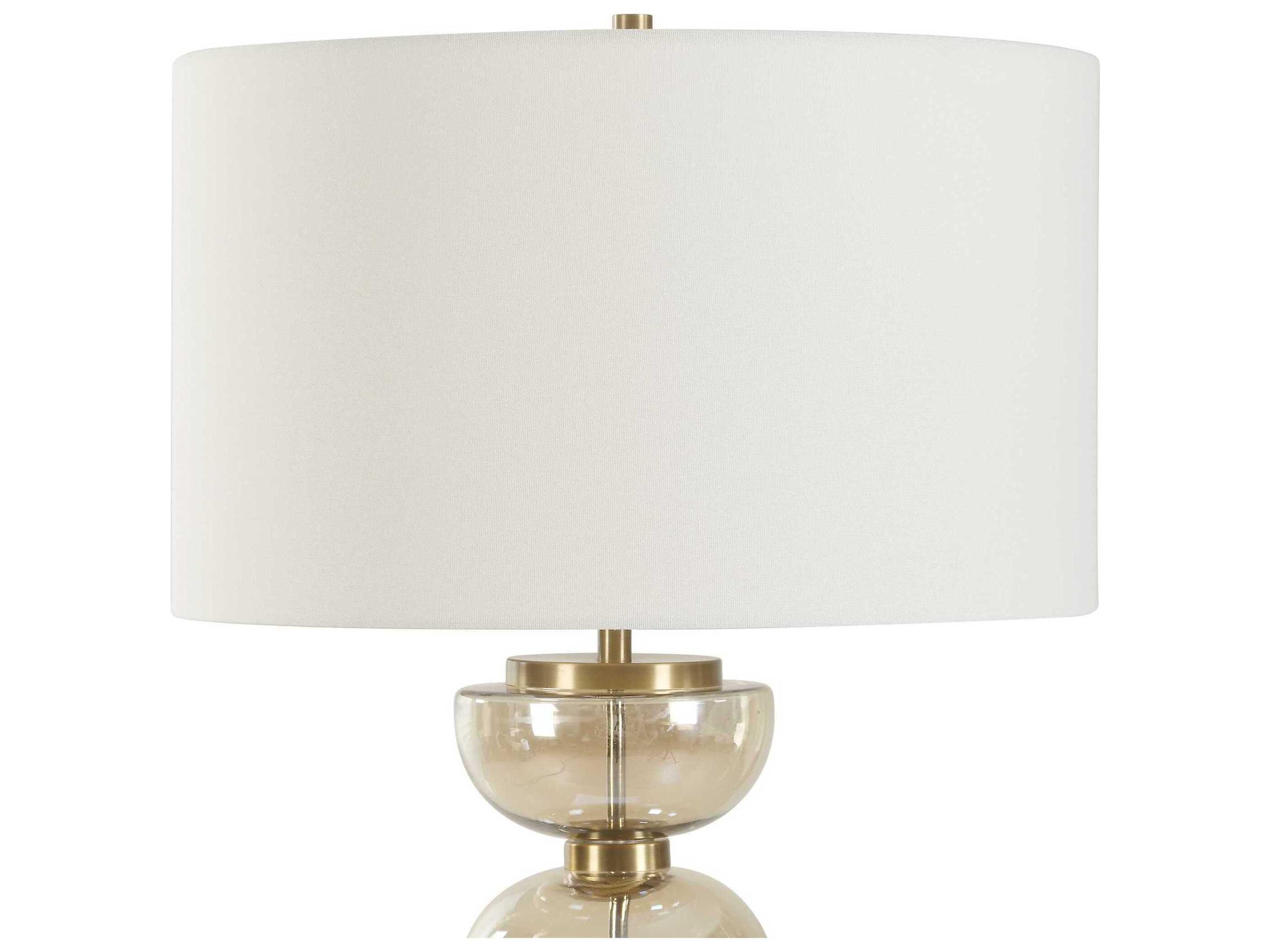 Uttermost Assemble Brass Round Drum Hardback Buffet Lamp