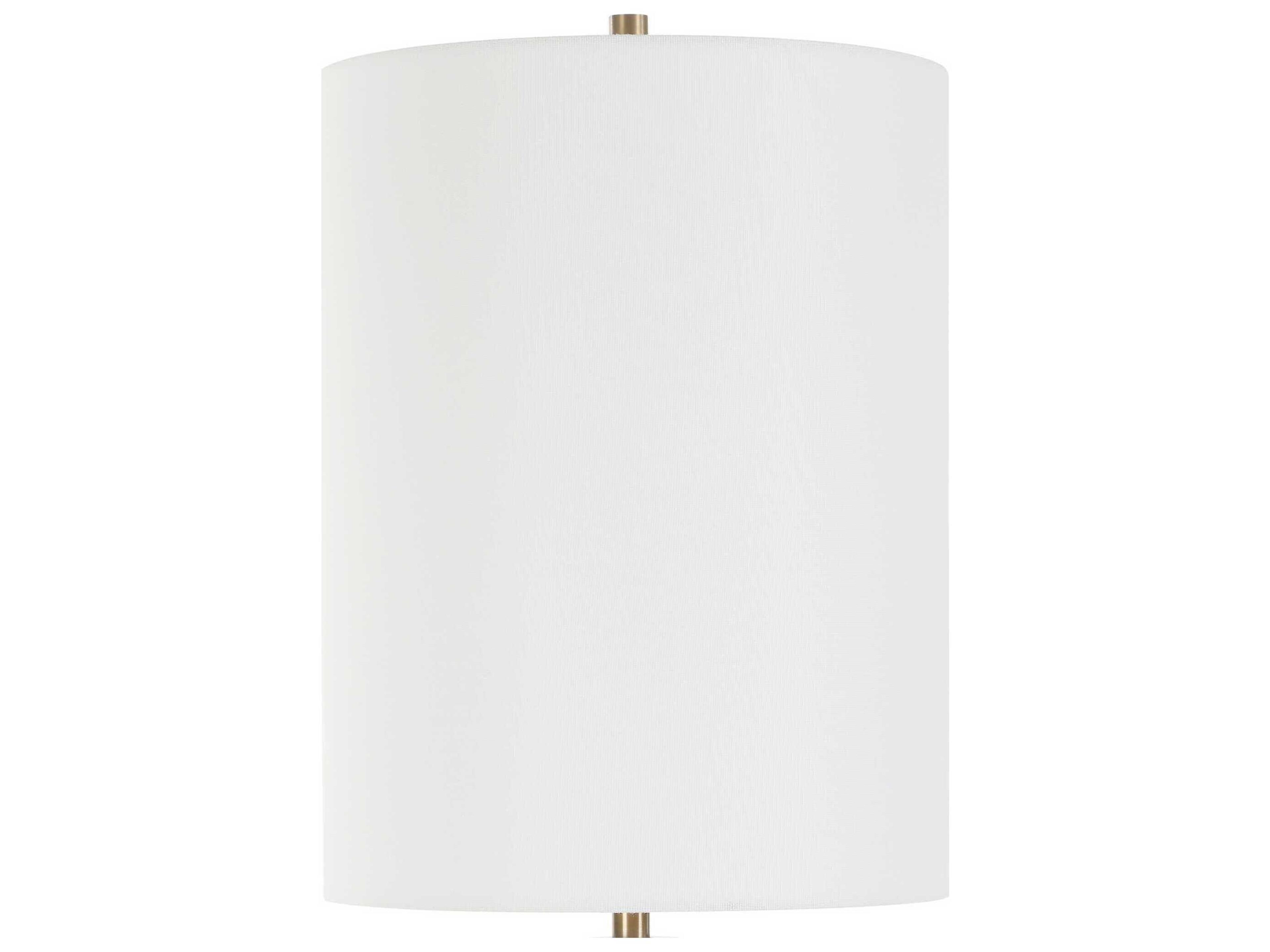 Uttermost York Antique Brass Round Drum Hardback Buffet Lamp