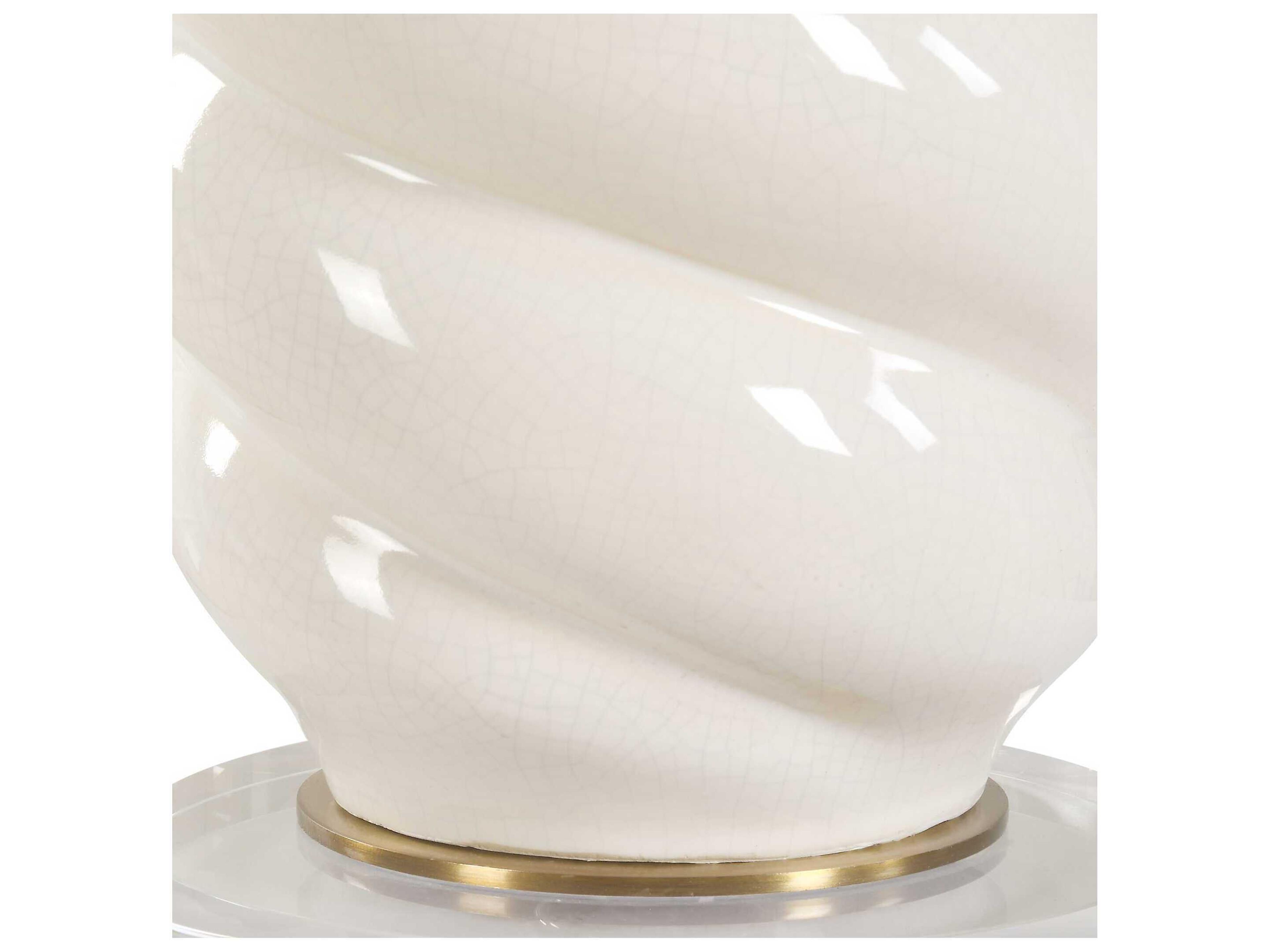 Uttermost Anneli White Round Drum Hardback Buffet Lamp