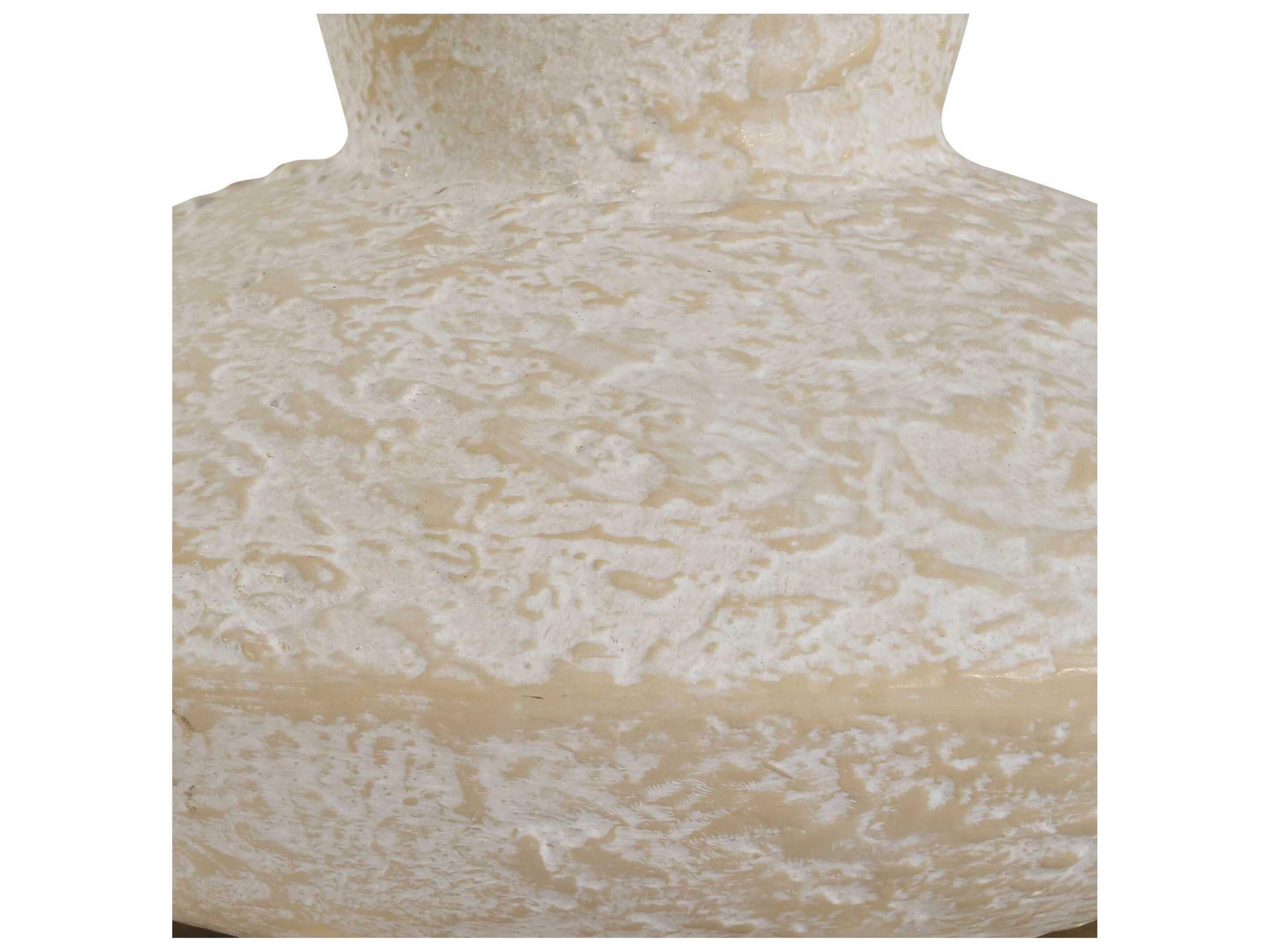 Uttermost Doreyn Aged Ivory Round Drum Hardback Off White Buffet Lamp