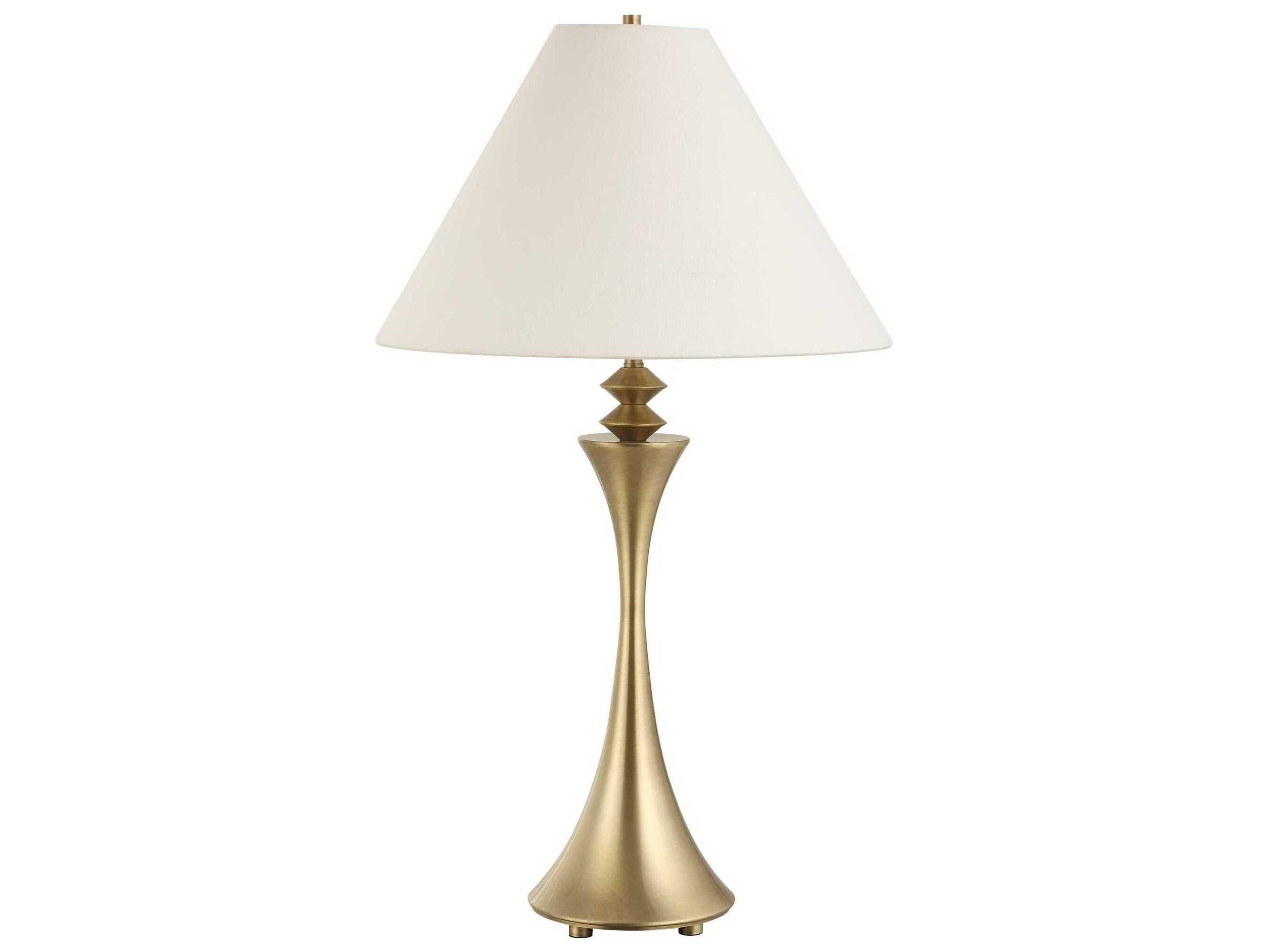 Uttermost Shaefer Brass Round Hardback Gold Buffet Lamp