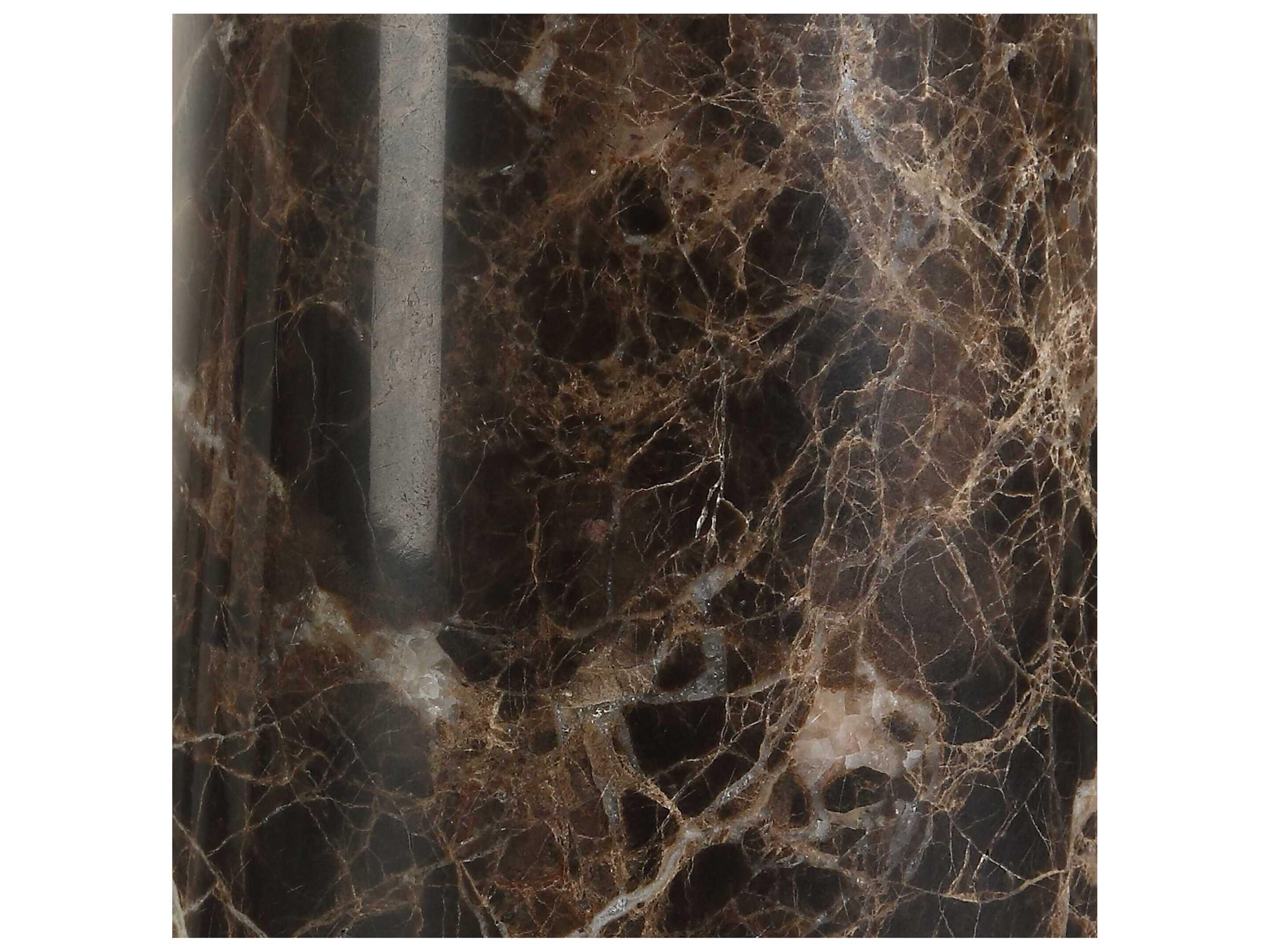 Uttermost Jameson Chocolate Brown Round Drum Hardback Buffet Lamp