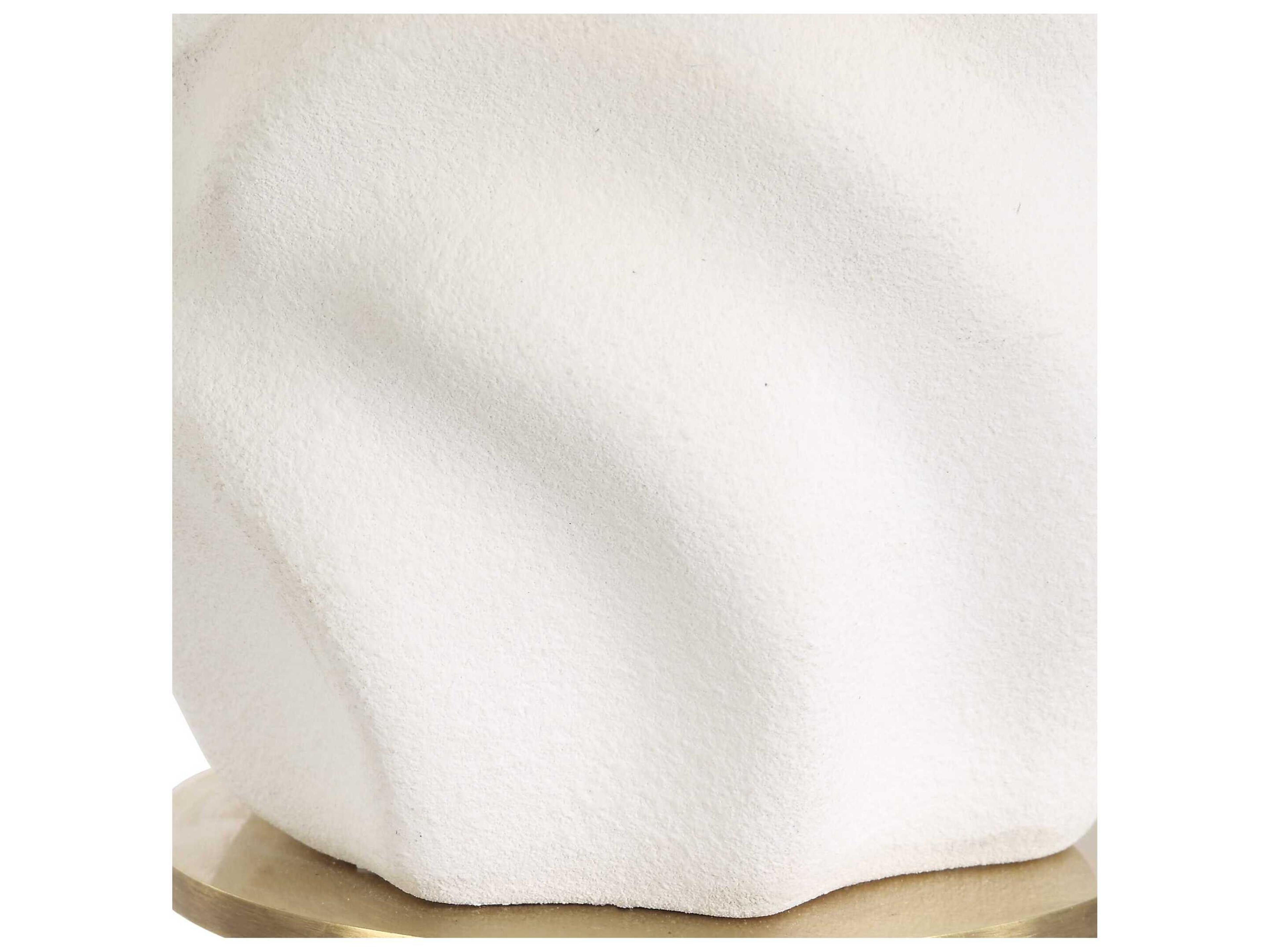 Uttermost Bora Matte White Taper Hardback Table Lamp