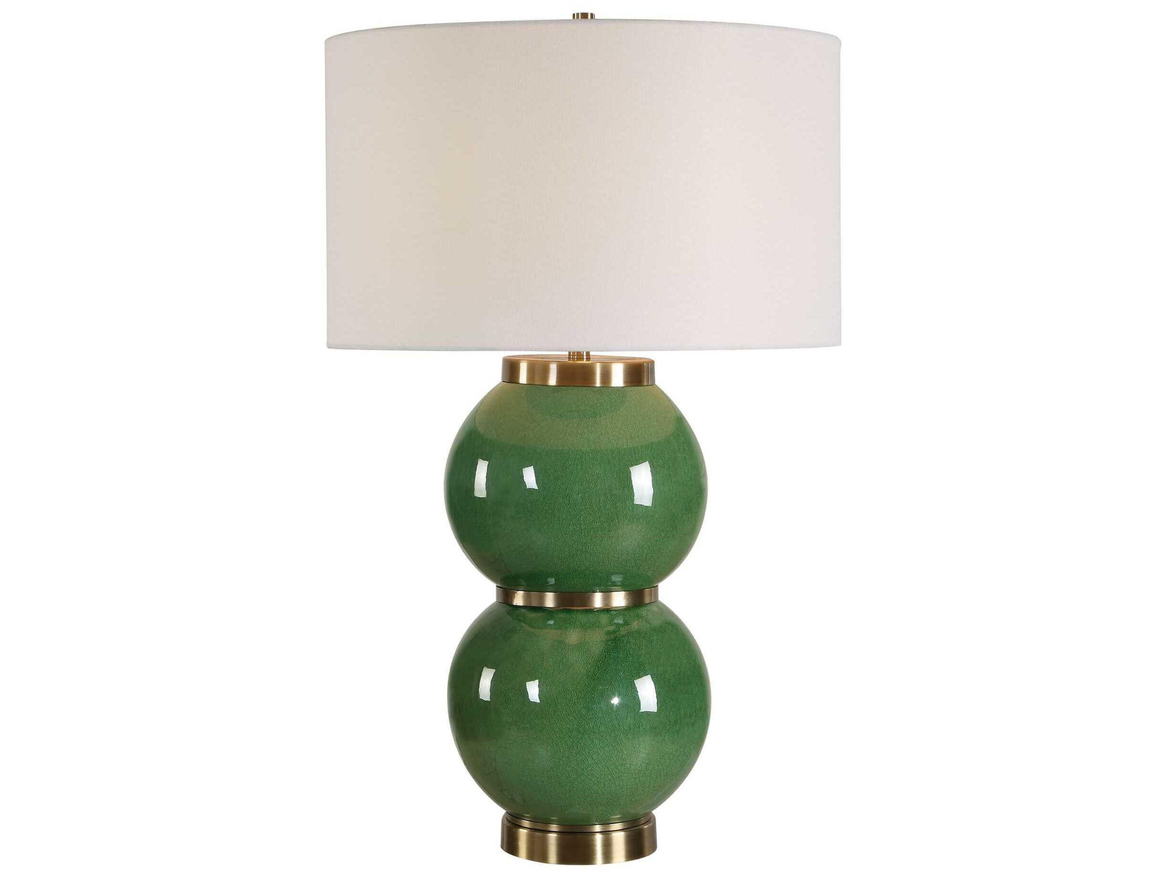 Banner Moss Green Round Hardback Buffet Lamp