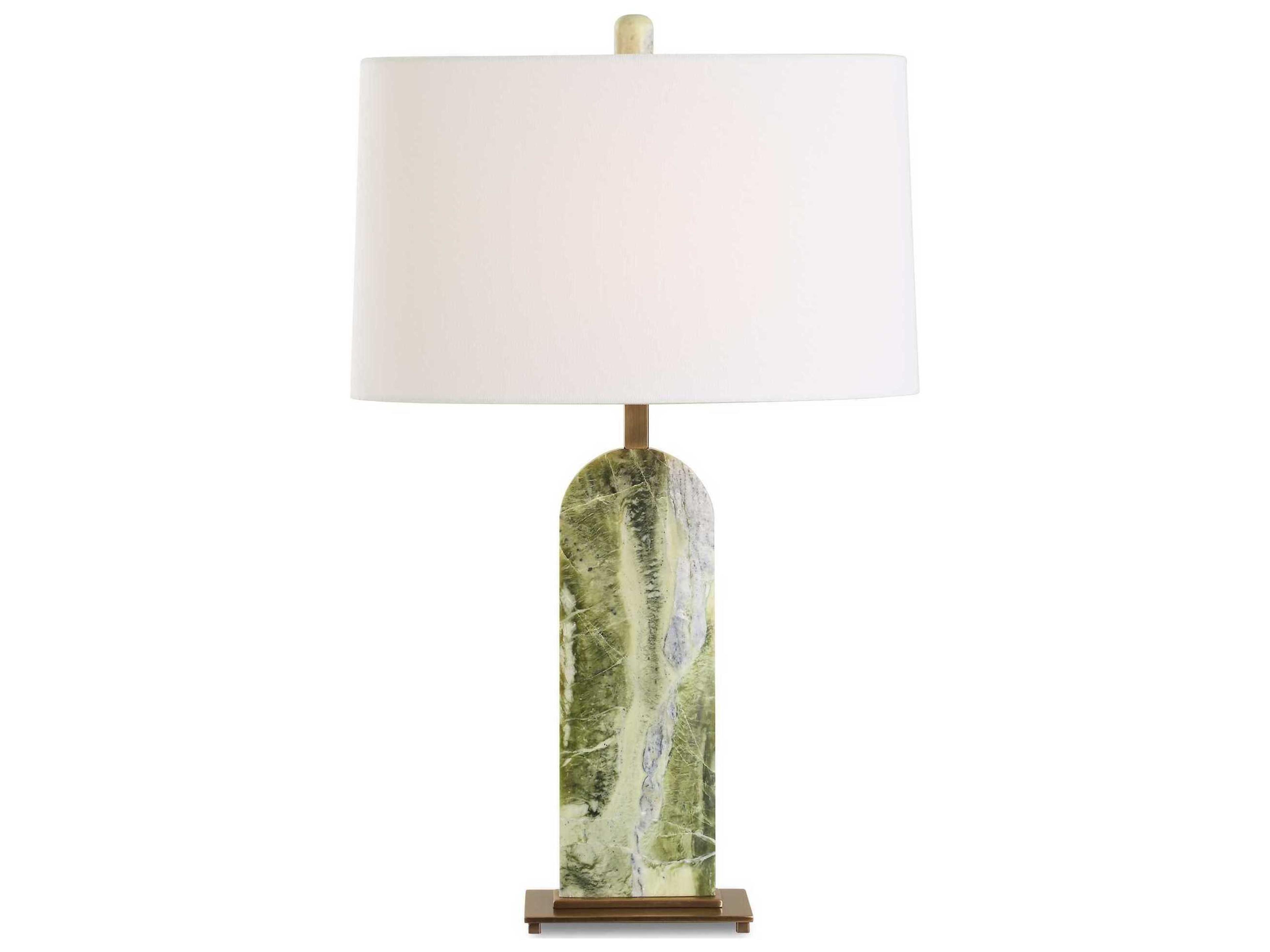 Moorea Green Oval Hardback Buffet Lamp