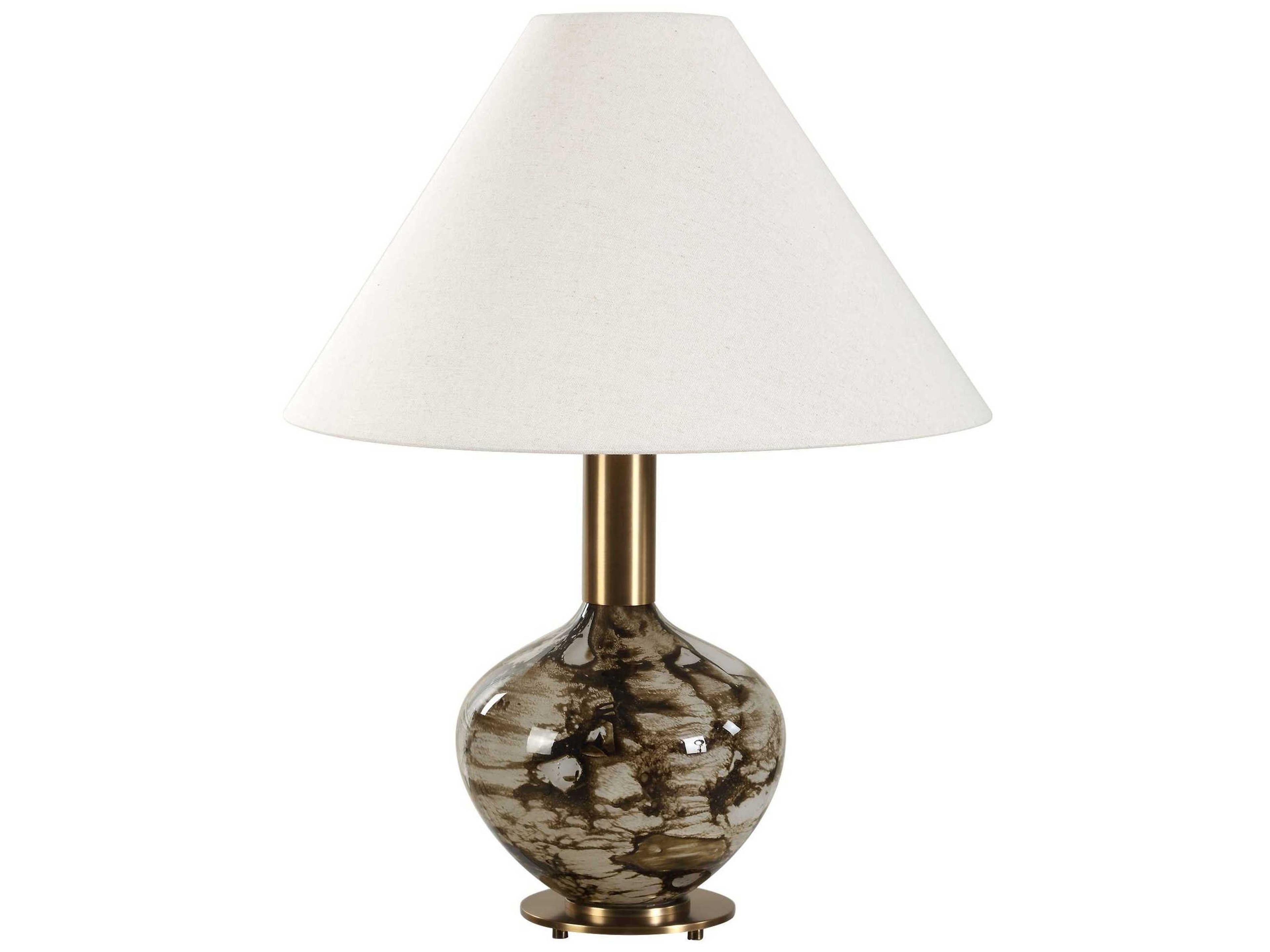 Uttermost Montagu Dark Brown Round Tapered Hardback Table Lamp