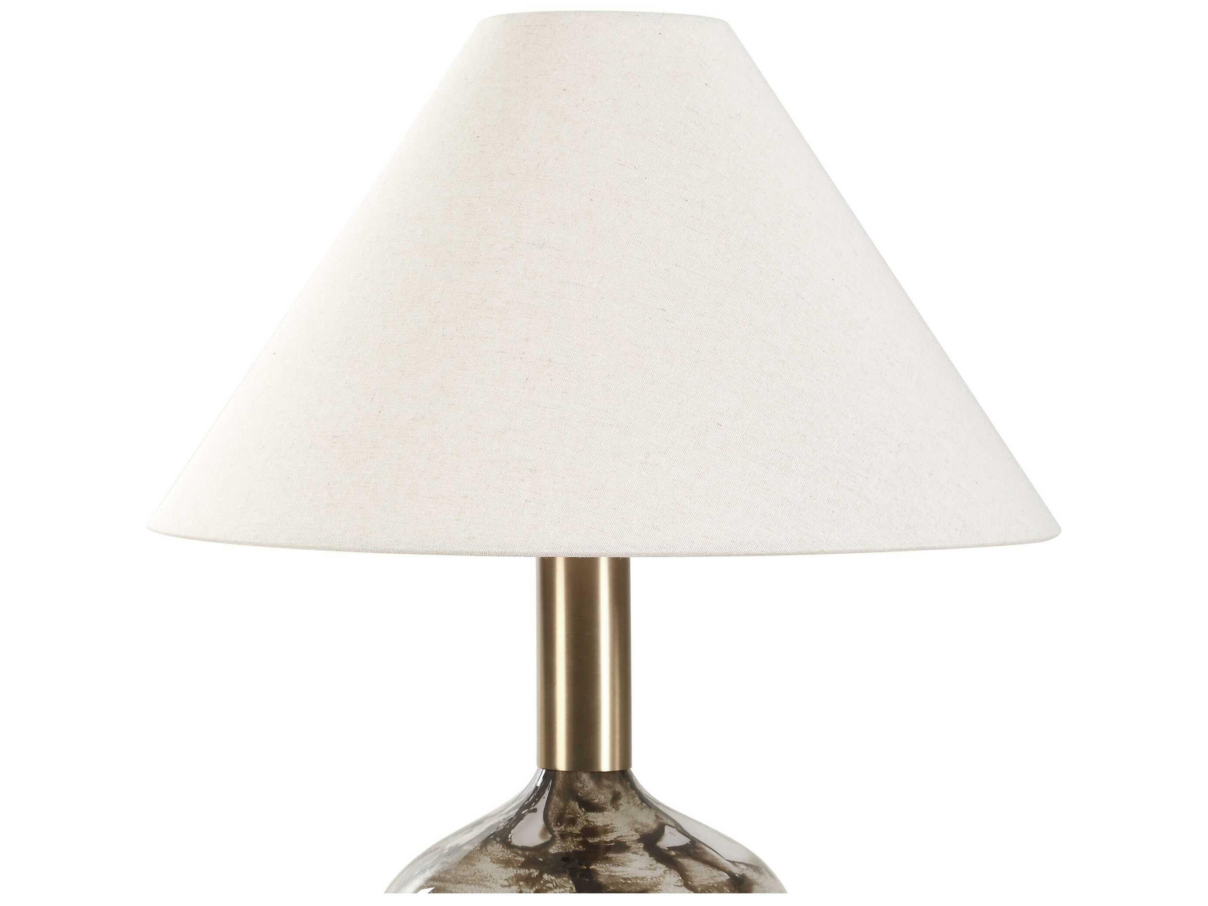 Uttermost Montagu Dark Brown Round Tapered Hardback Table Lamp
