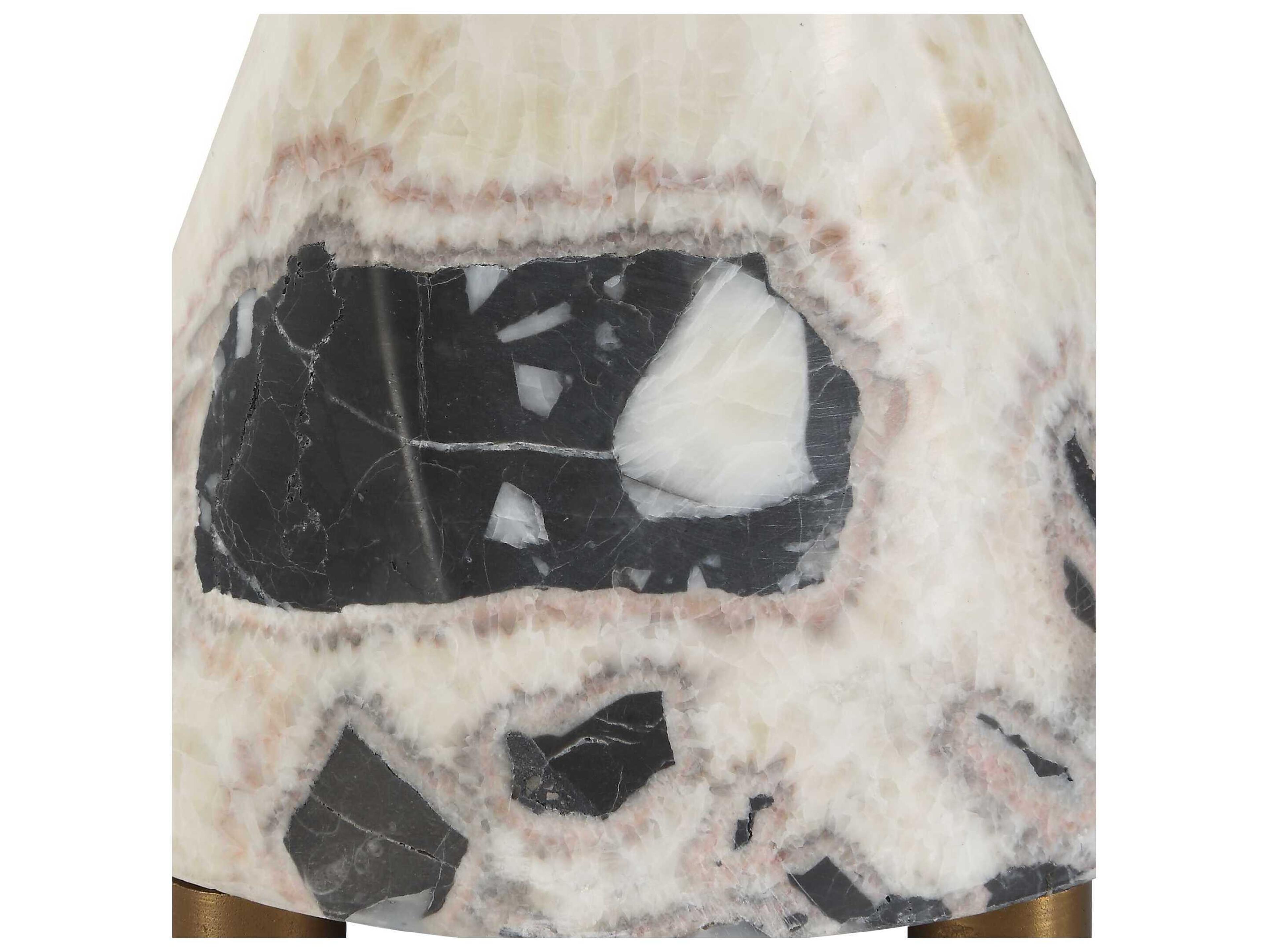 Uttermost Marcela Black Round Tapered Hardback White Buffet Lamp