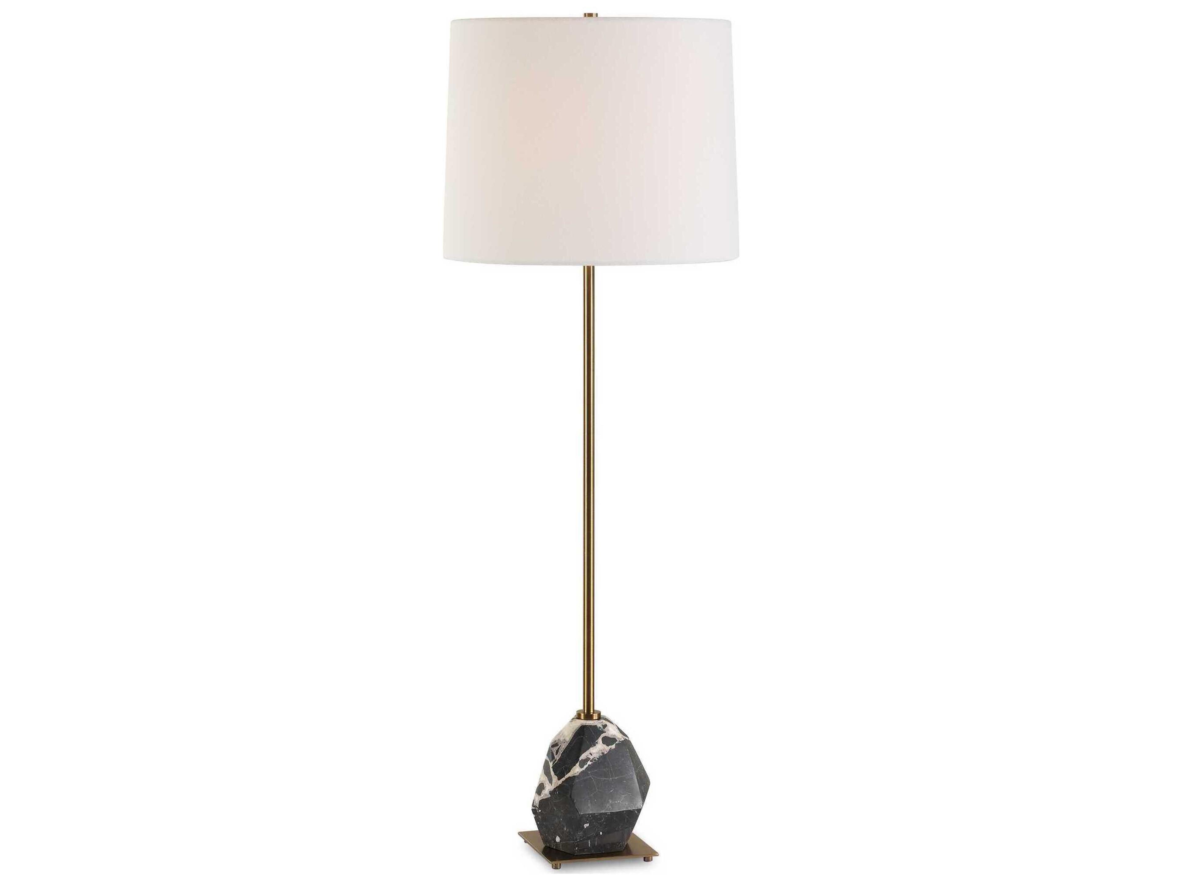 Rowland Black Brass Round Tapered Hardback Buffet Lamp