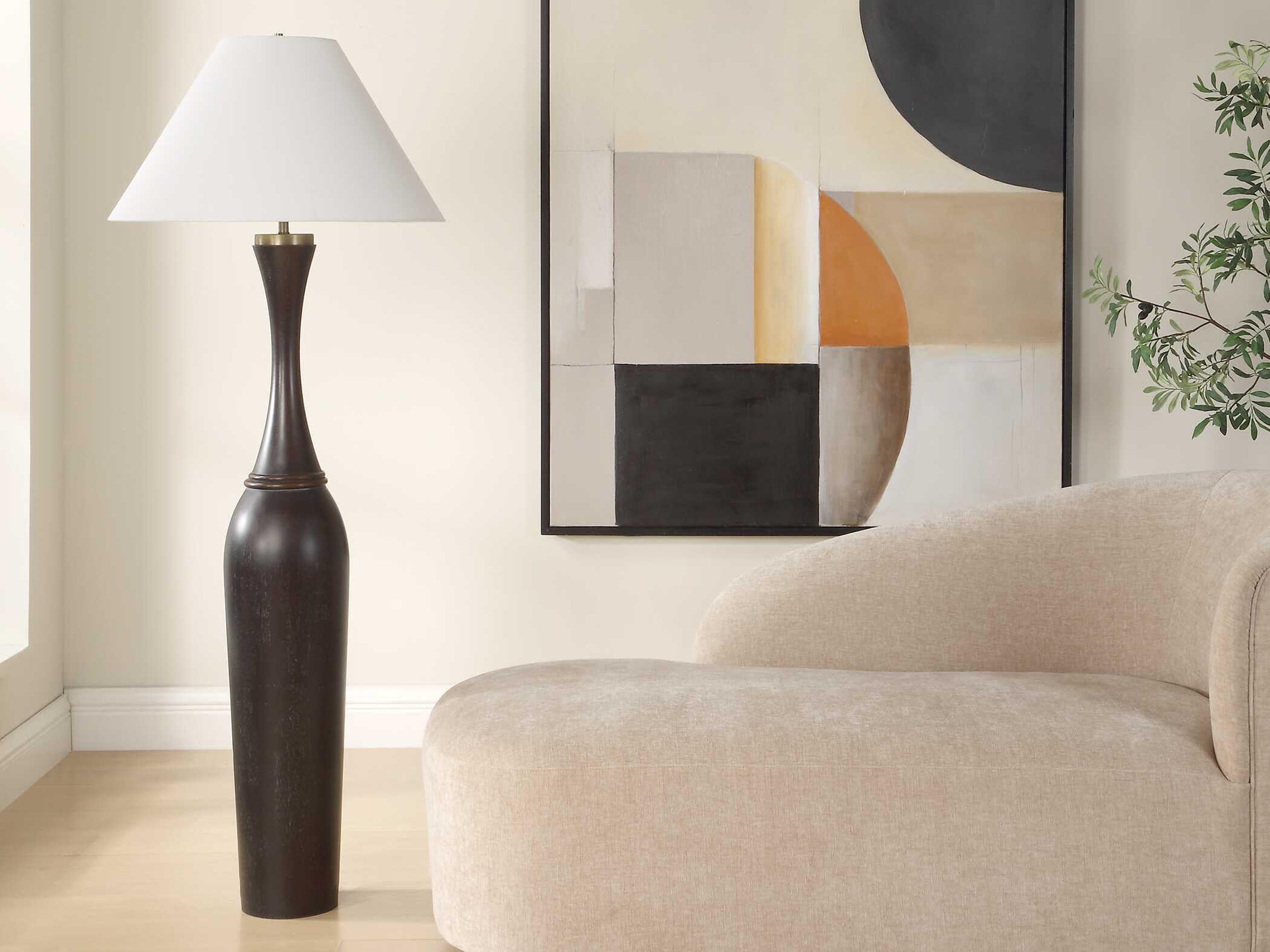 Uttermost Pravin Dark Bronze Black Floor Lamp