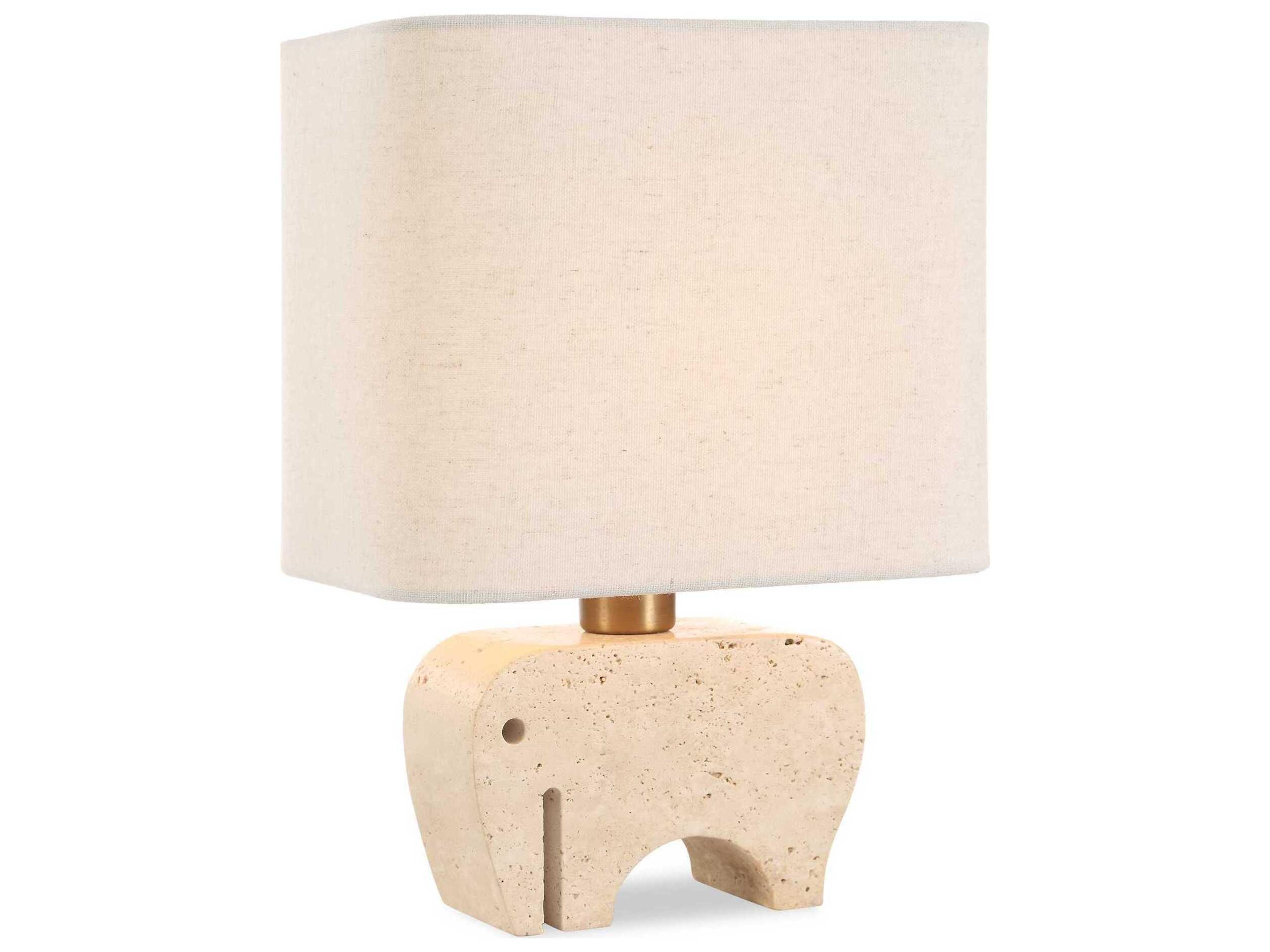 Tusk Beige Rectangle Round Hardback Off White Table Lamp
