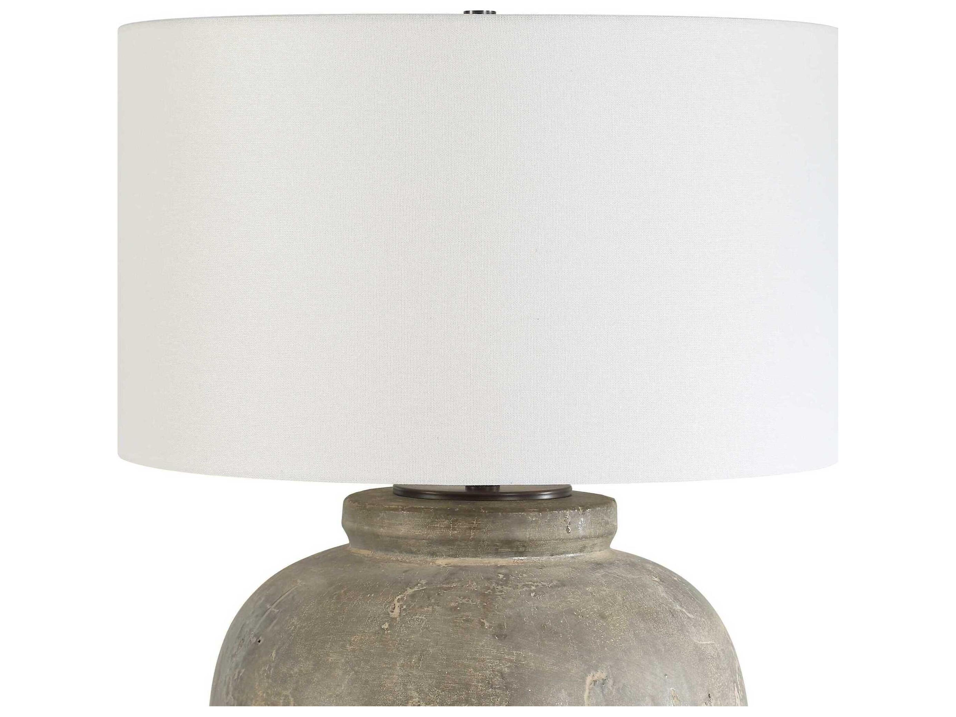 Uttermost Rock Light Rust Brown Gray Buffet Lamp