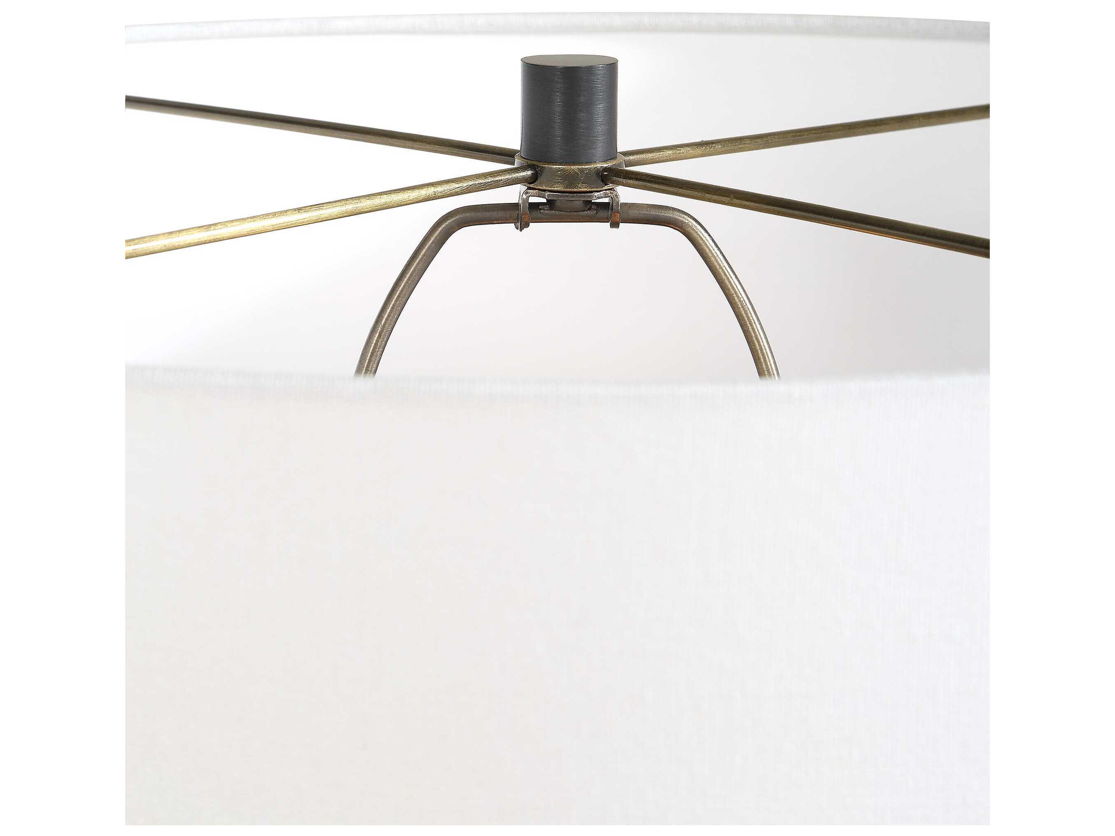 Uttermost Rock Light Rust Brown Gray Buffet Lamp