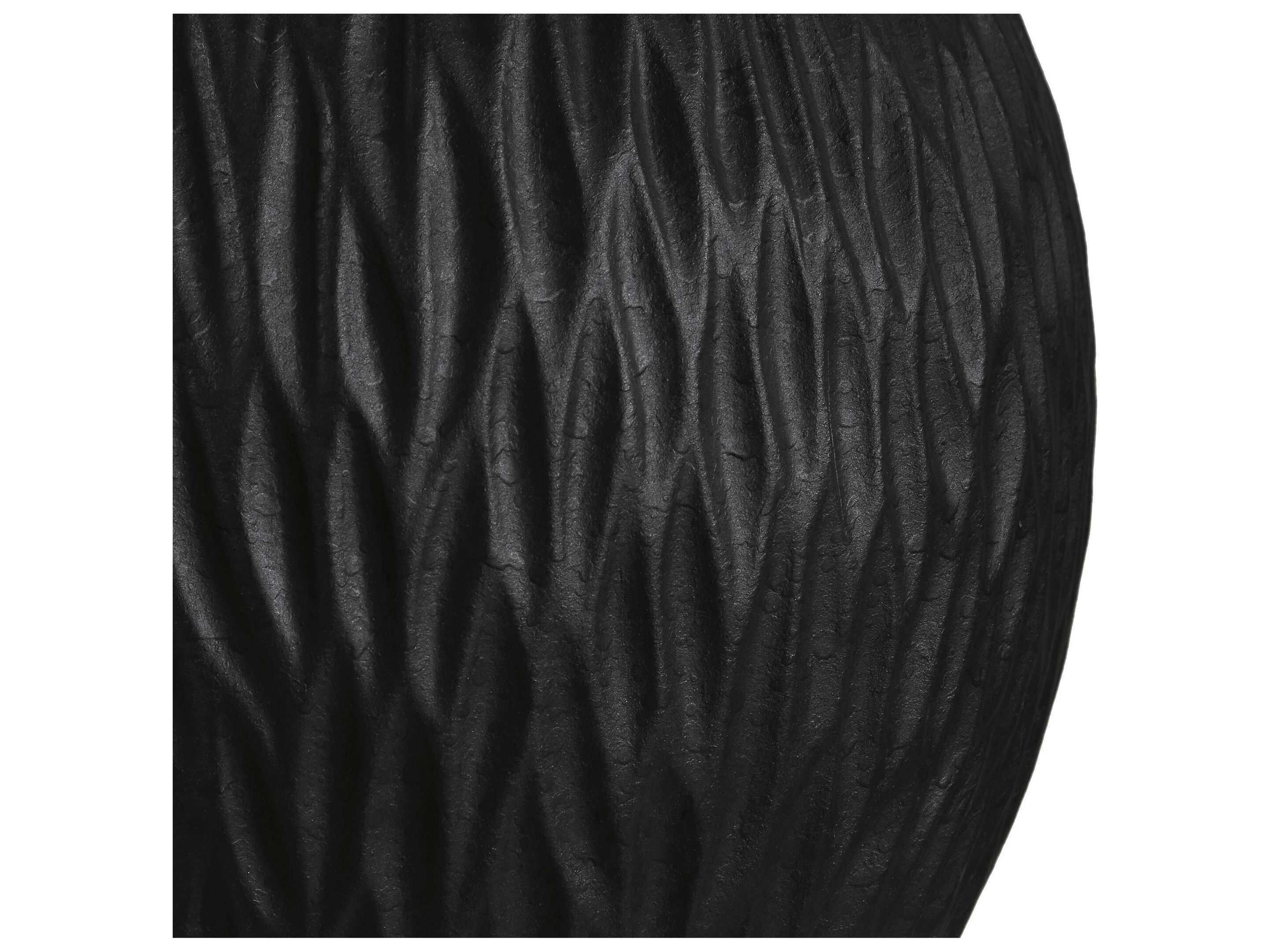 Uttermost Levee Satin Black Slightly Tapered Round Hardback Buffet Lamp