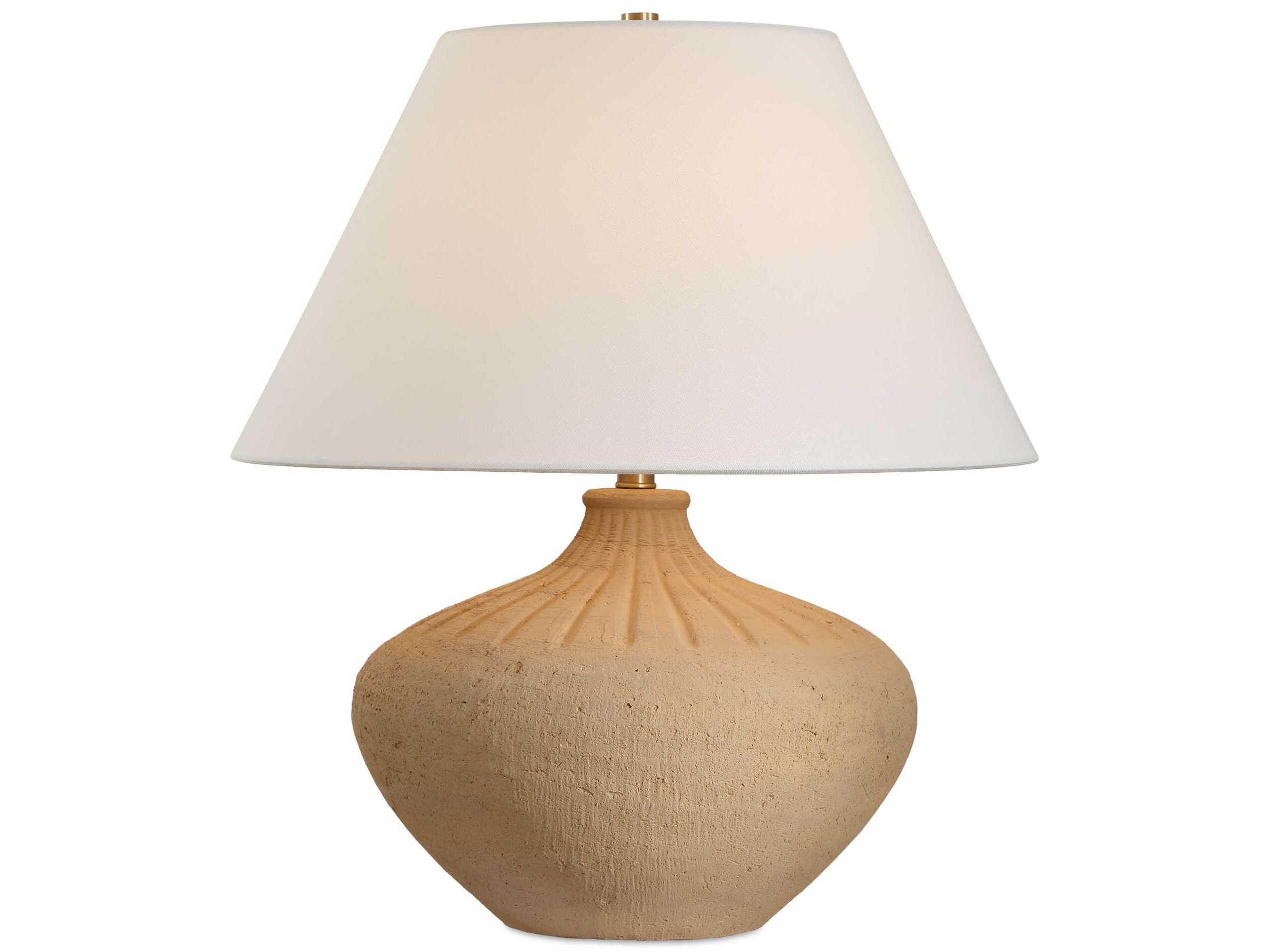 Eldon Warm Earth Round Hardback Rolled Edge Brown Table Lamp