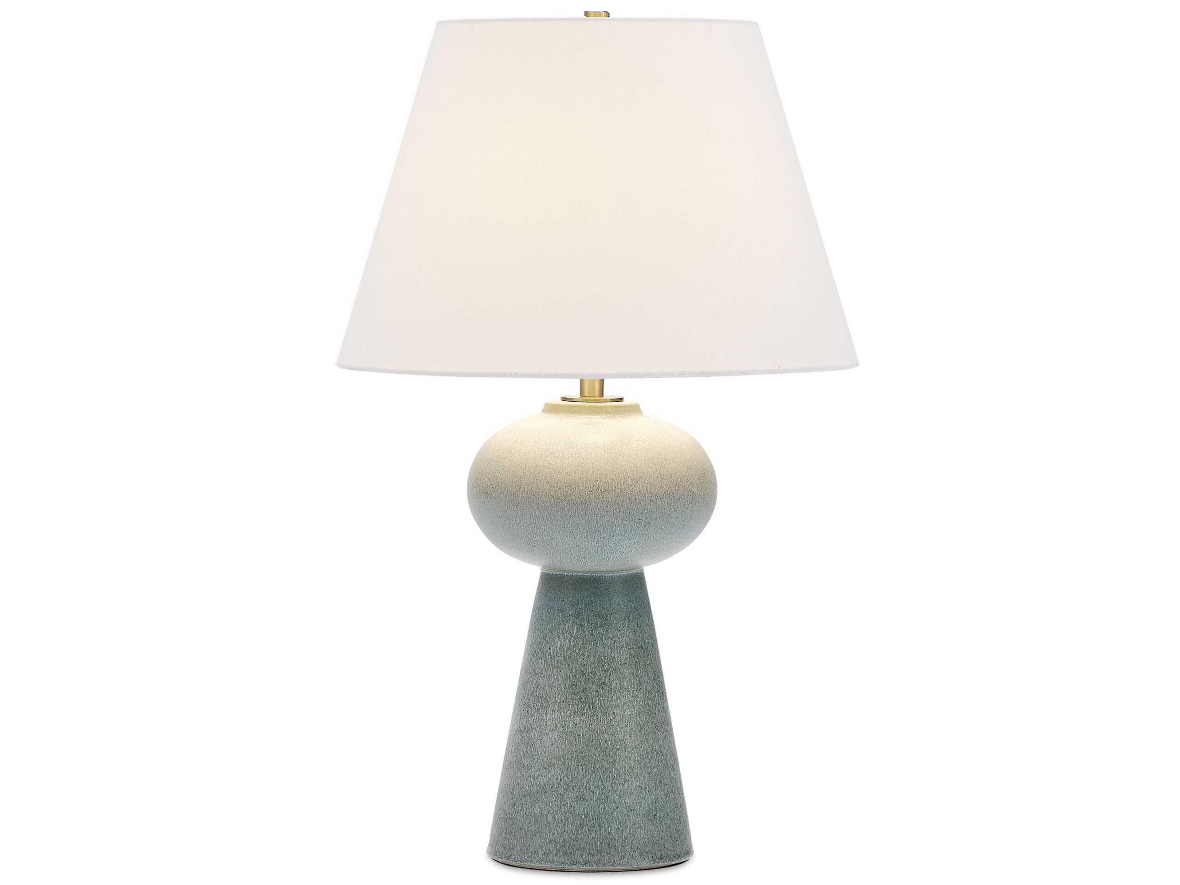Elwyn Light Dusty Blue Round With Liner Buffet Lamp