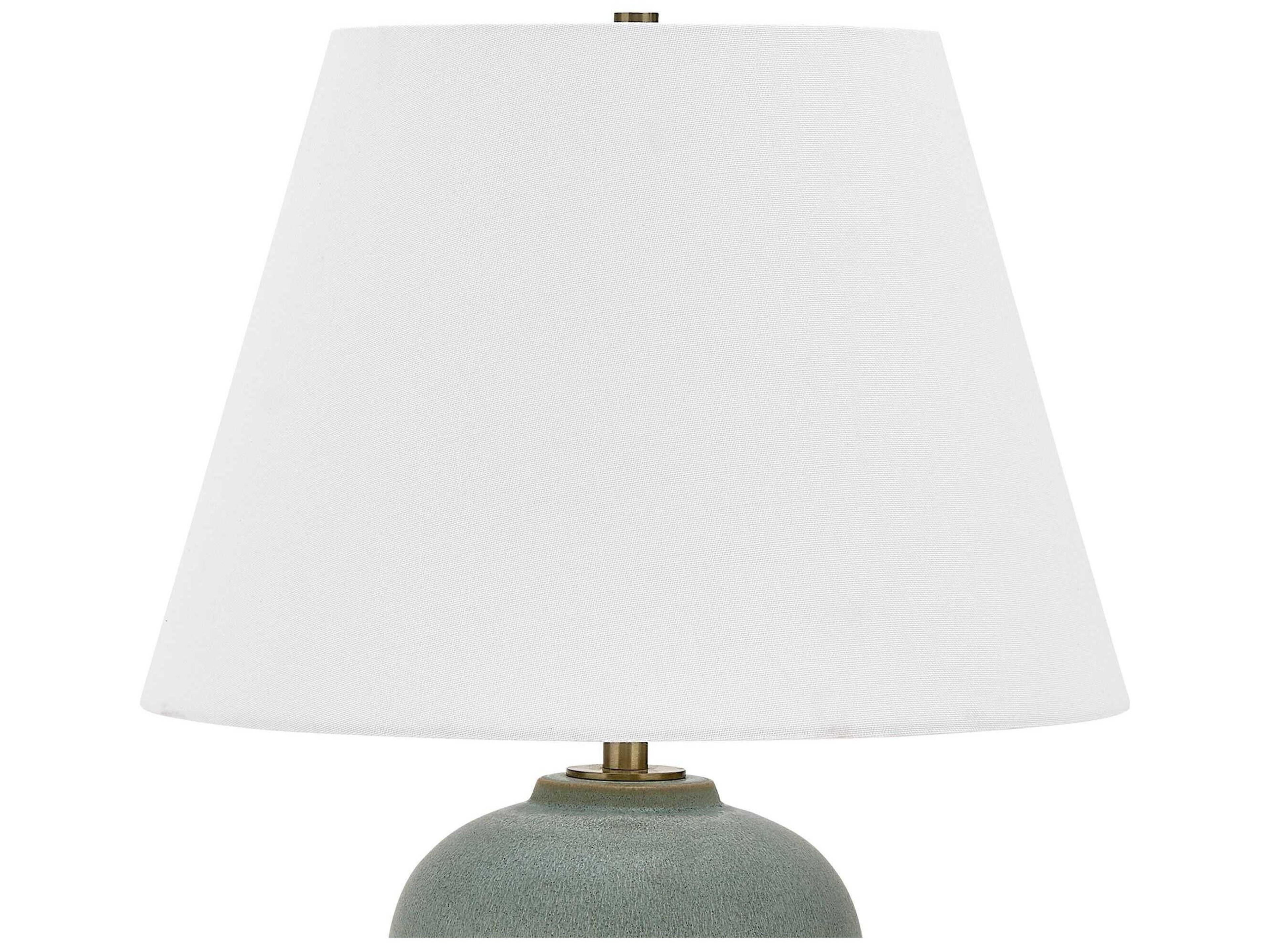 Uttermost Elwyn Light Dusty Blue Round With Liner Buffet Lamp