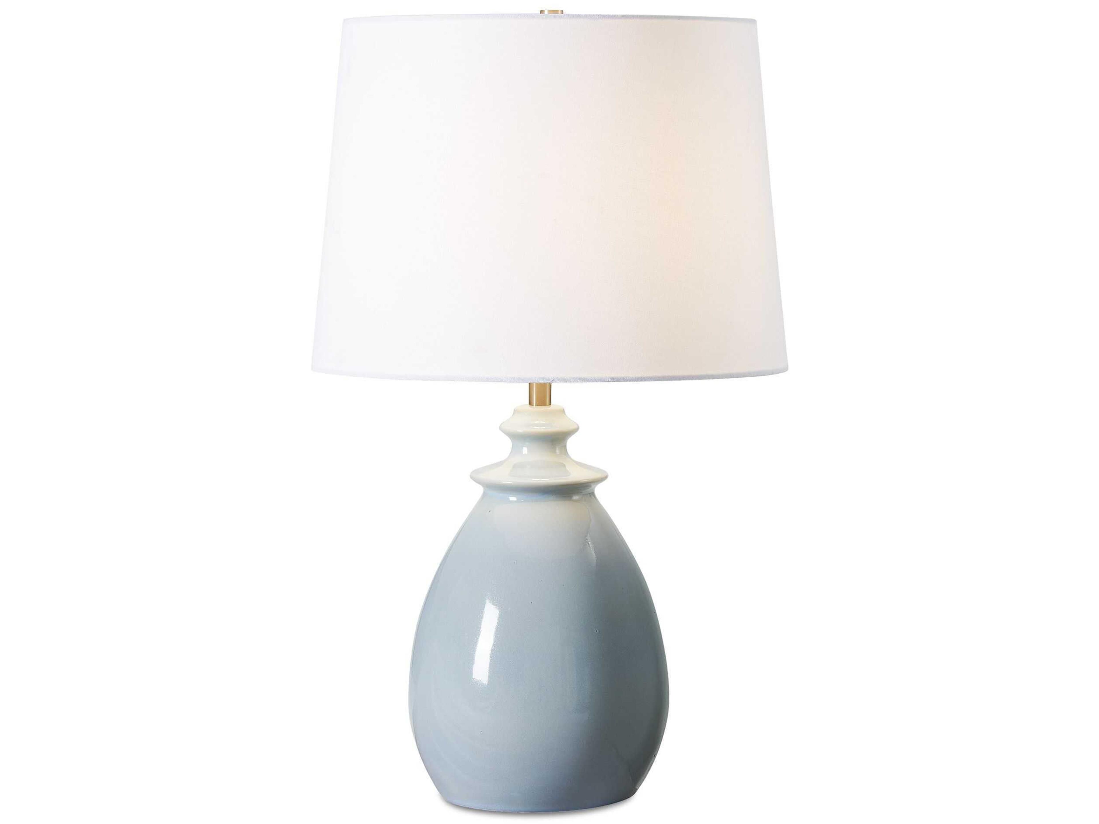 Lorene Light Blue Round With Liner Buffet Lamp
