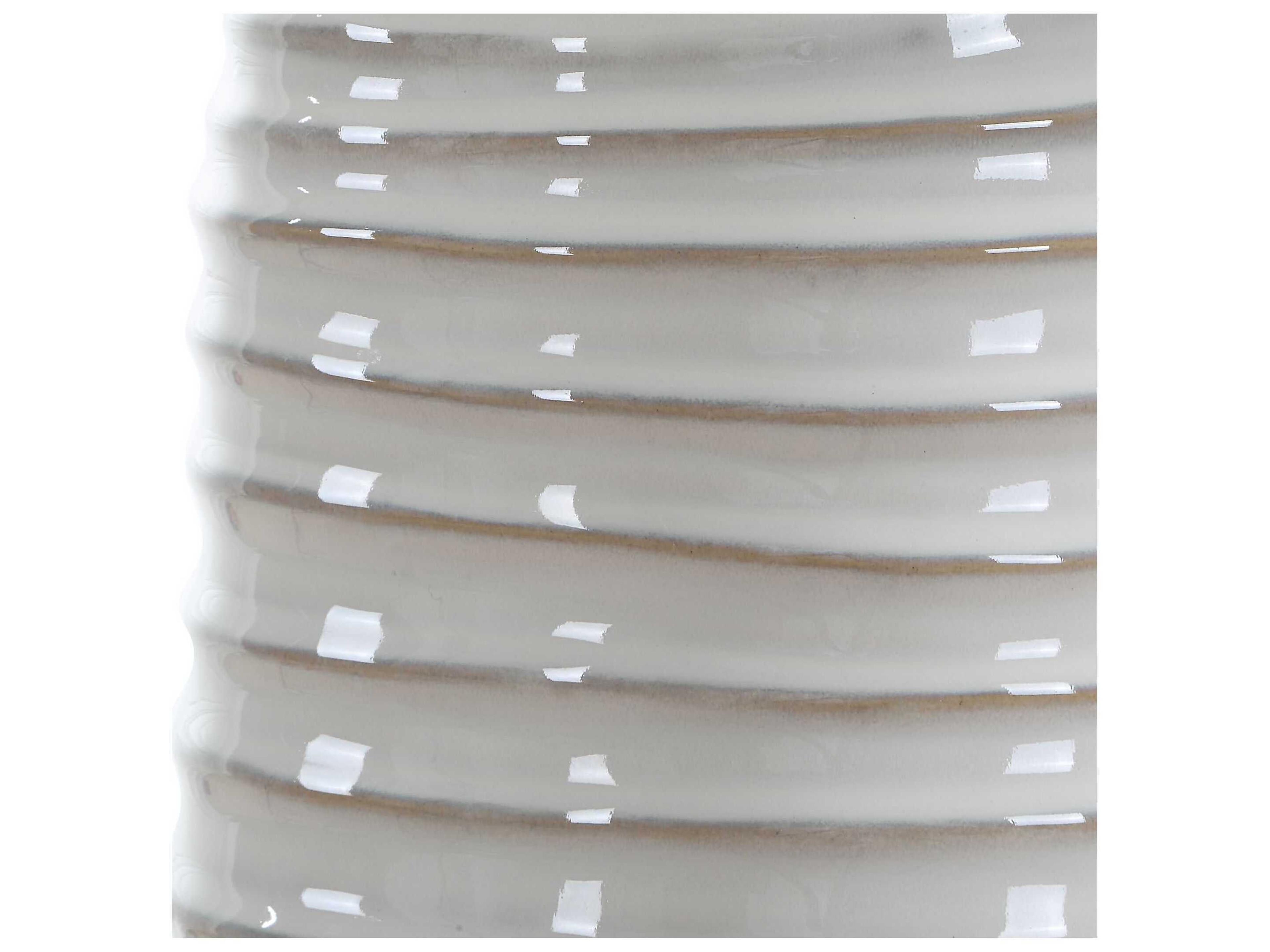 Uttermost Barat Distressed Warm White Drum Hardback Rolled Edge Black Buffet Lamp